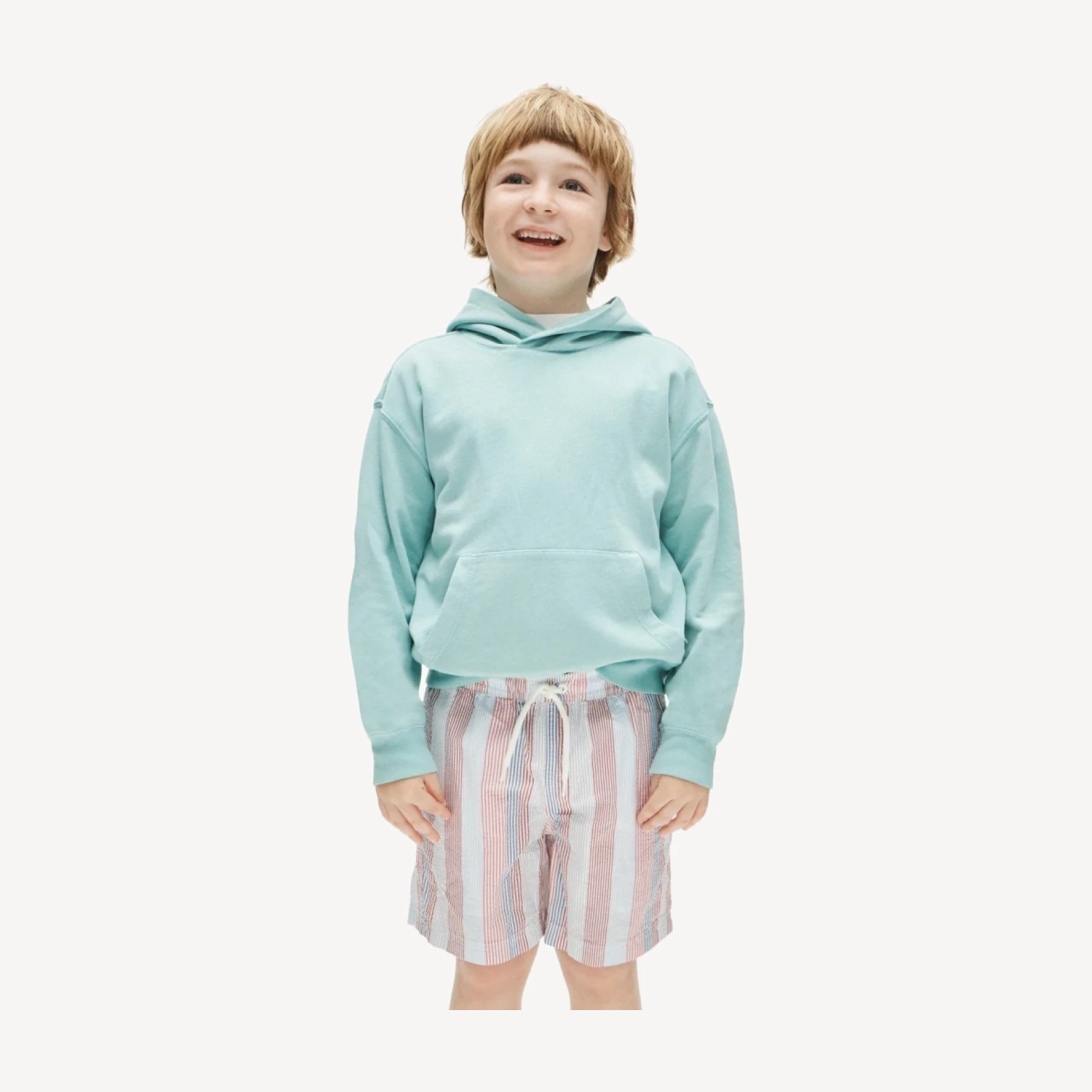 Kids' swim trunk in seersucker