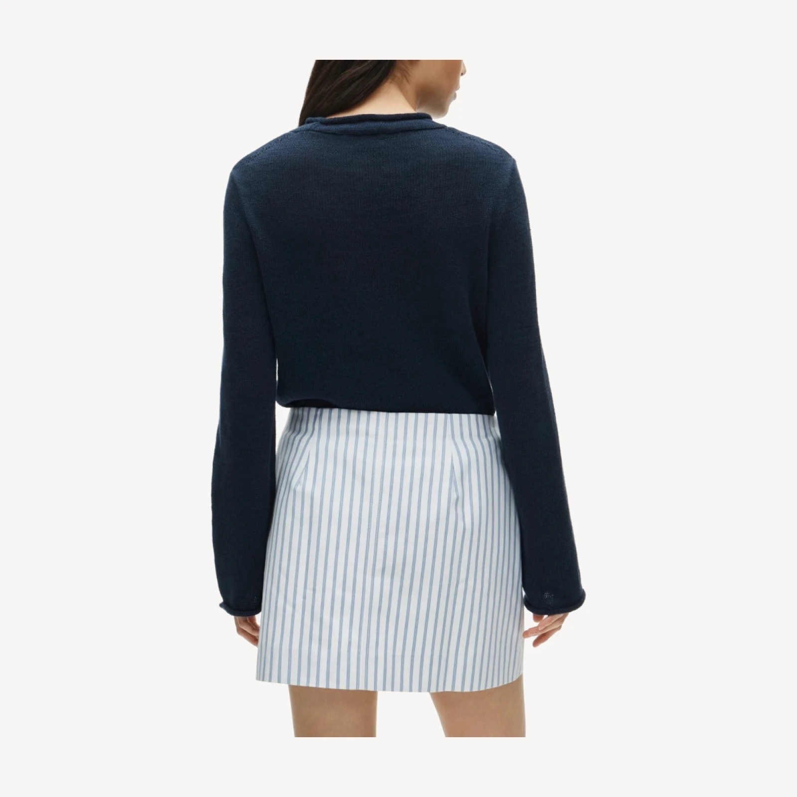 Fairfax mini skirt in striped double cotton poplin