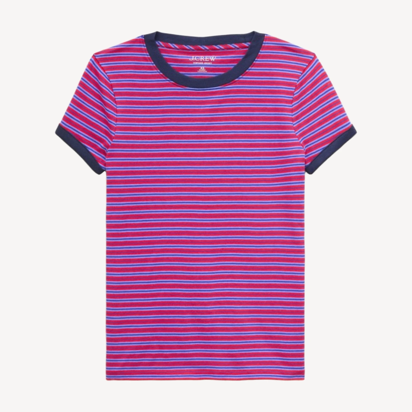 Vintage jersey ringer T-shirt in stripe