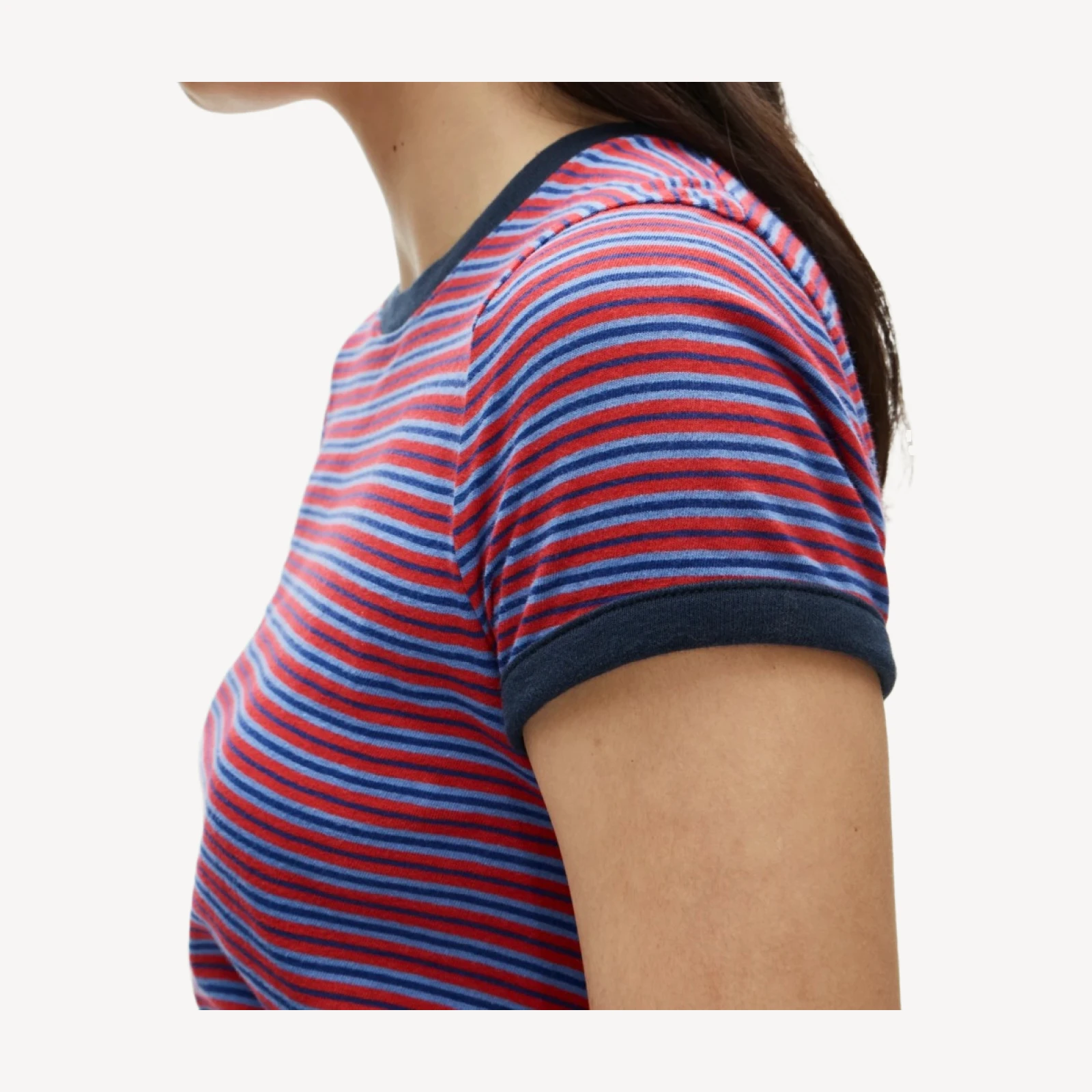Vintage jersey ringer T-shirt in stripe