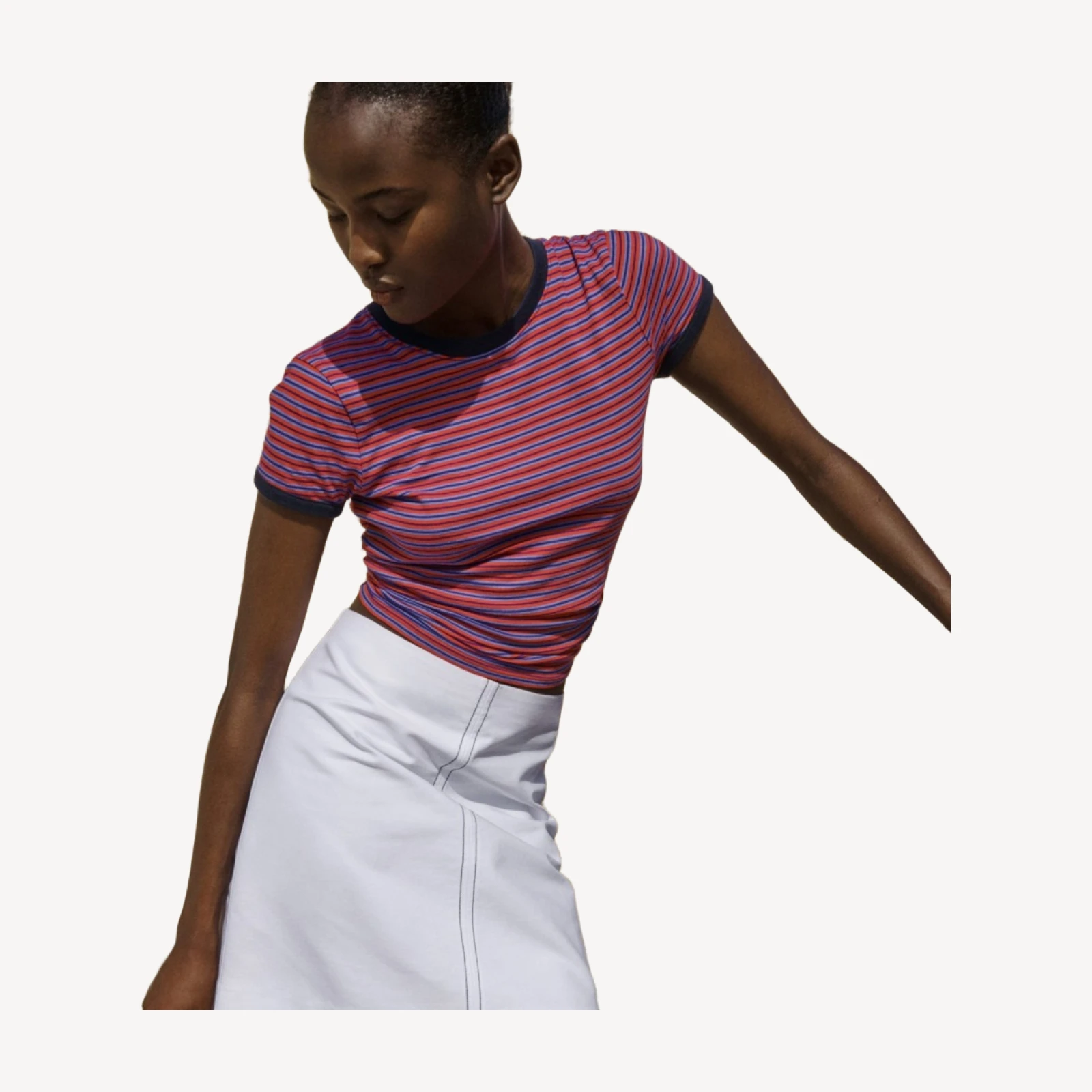 Vintage jersey ringer T-shirt in stripe