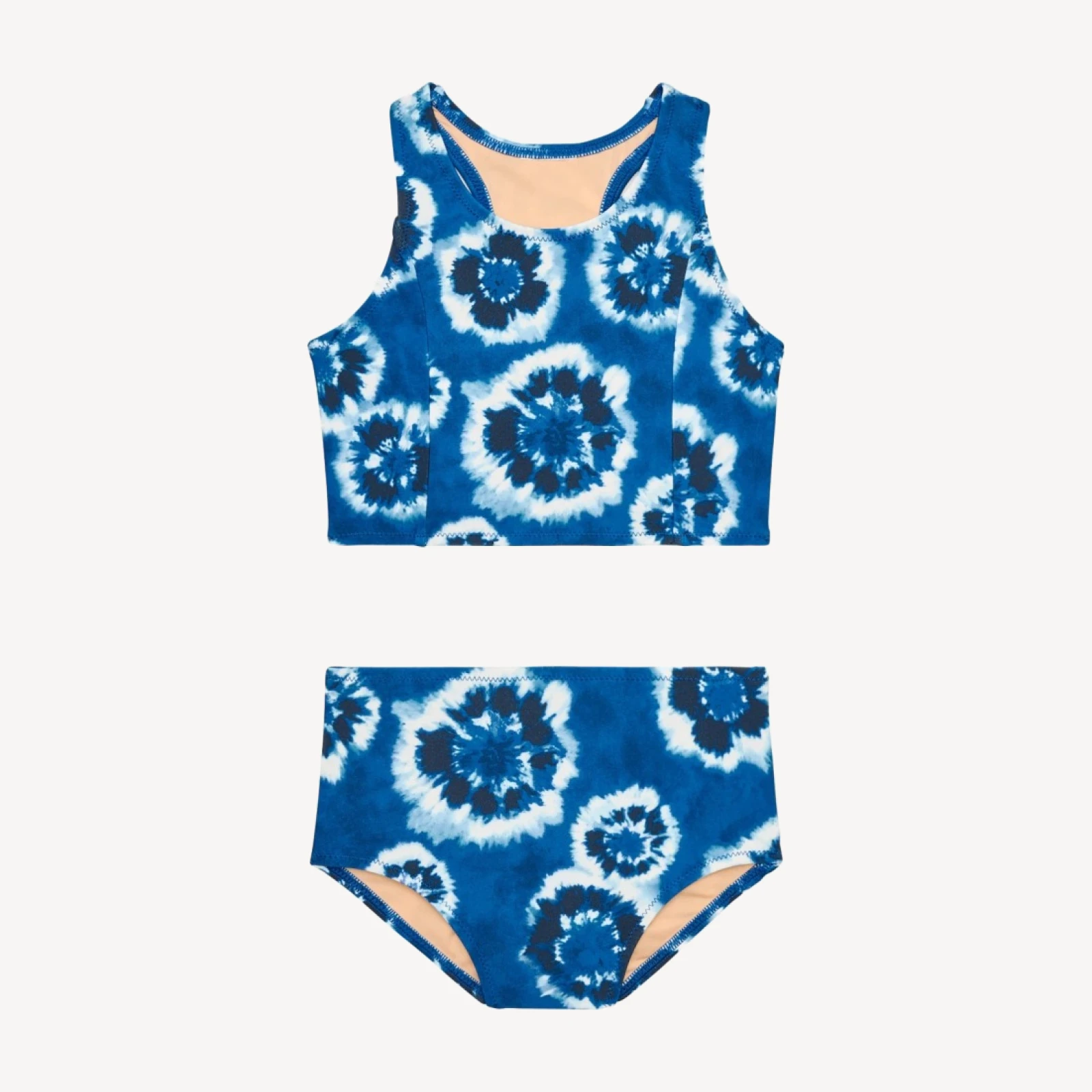 Girls' paneled two-piece swimsuit