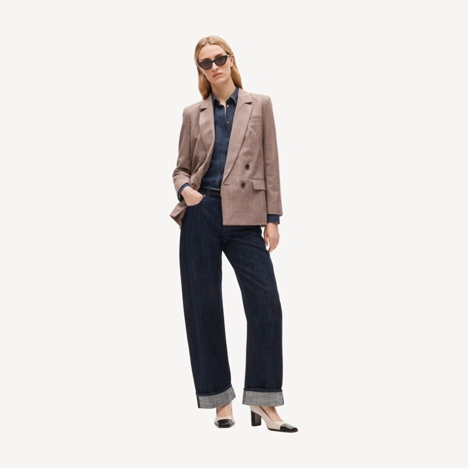Agnes blazer in lightspun wool blend