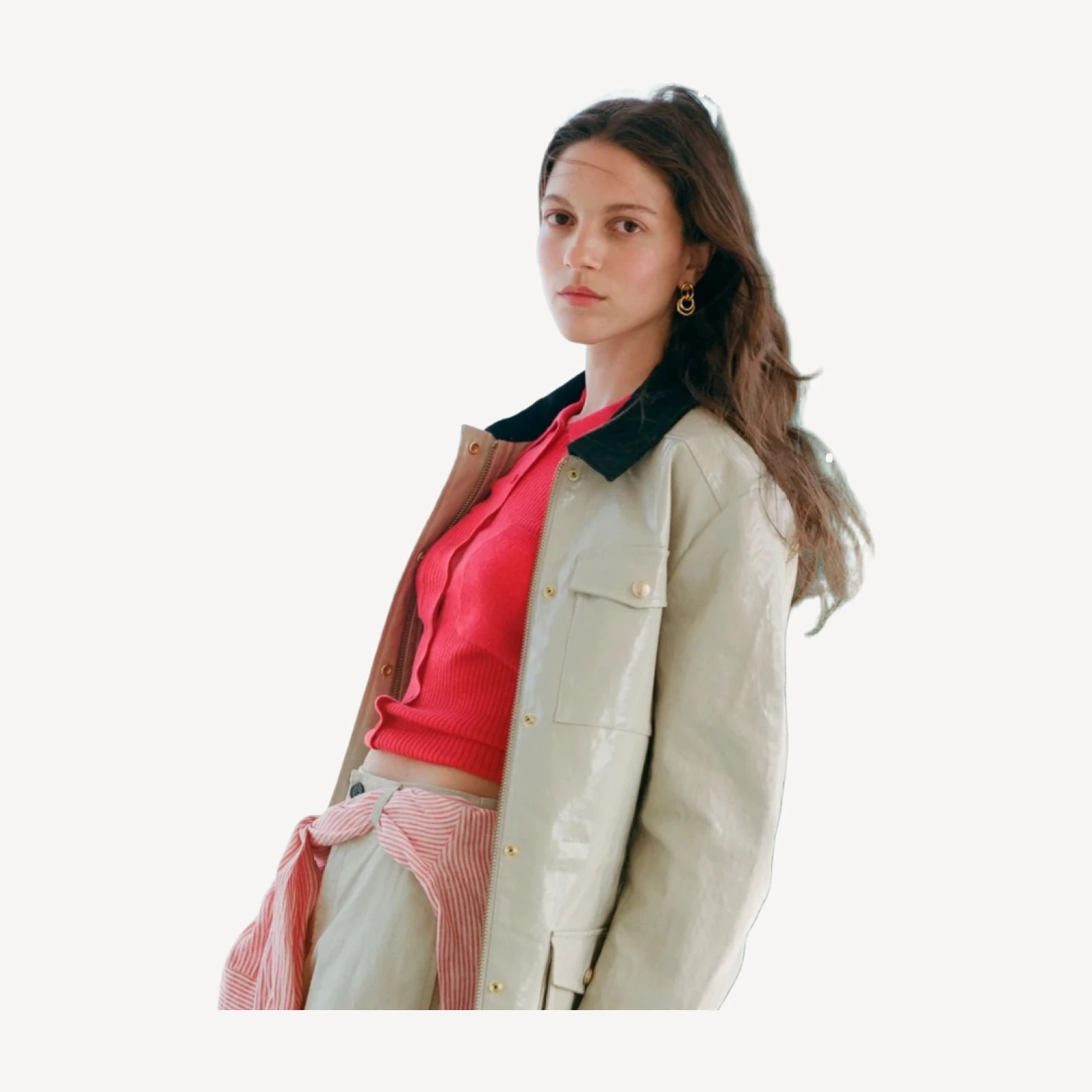 Collection Barn Jacket™ in laminated linen