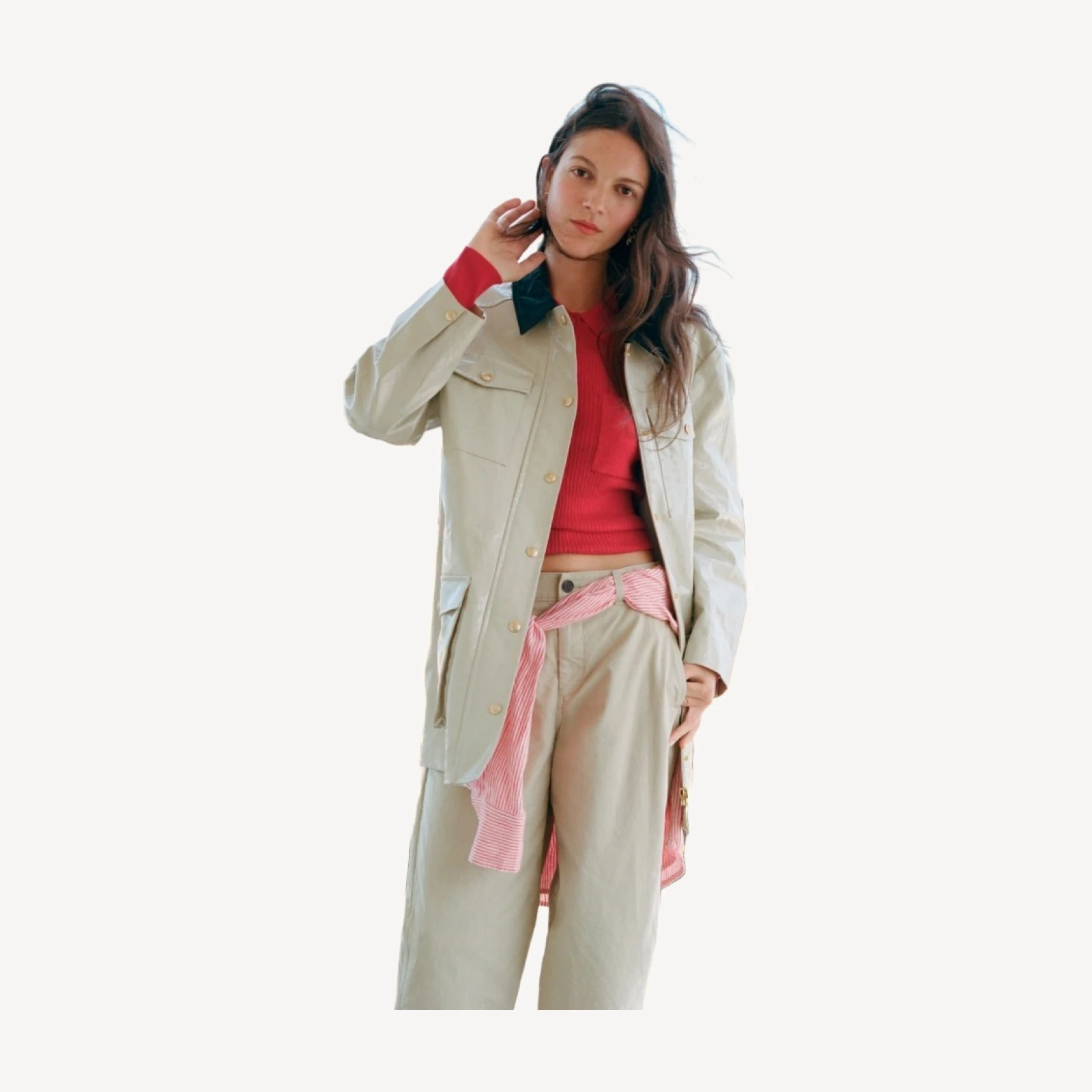 Collection Barn Jacket™ in laminated linen