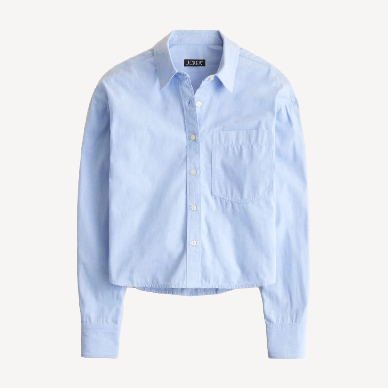 Étienne cropped button-up shirt in cotton poplin