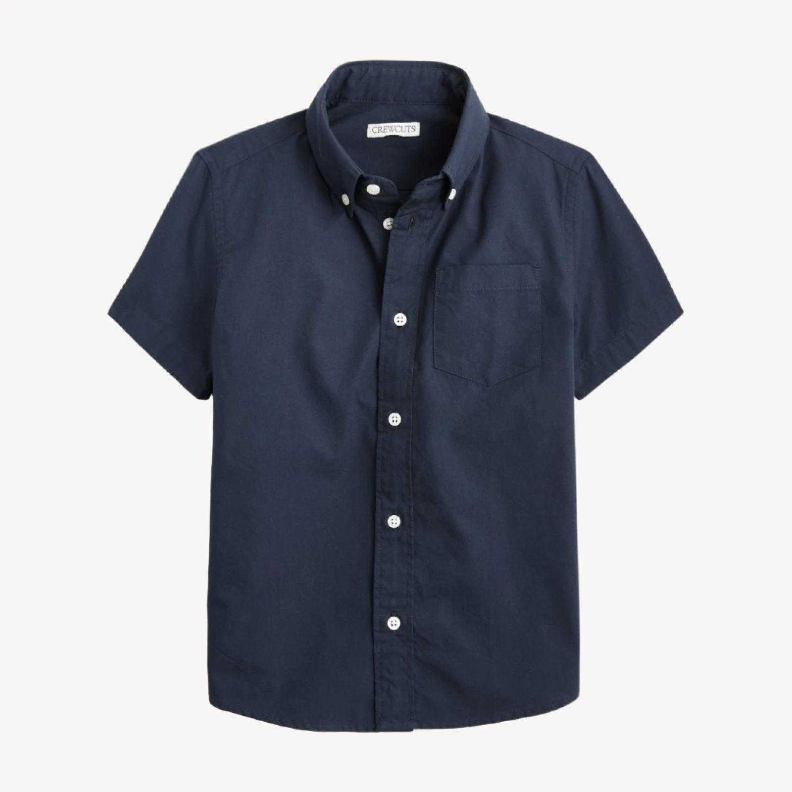 Kids' short-sleeve stretch poplin button-down