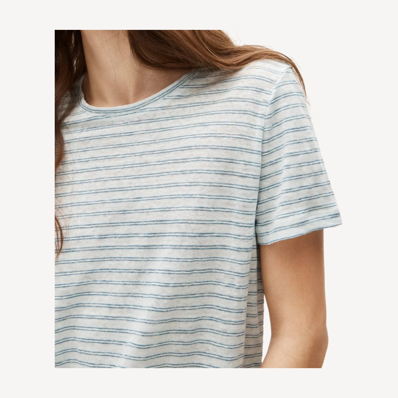 New relaxed linen T-shirt in stripe