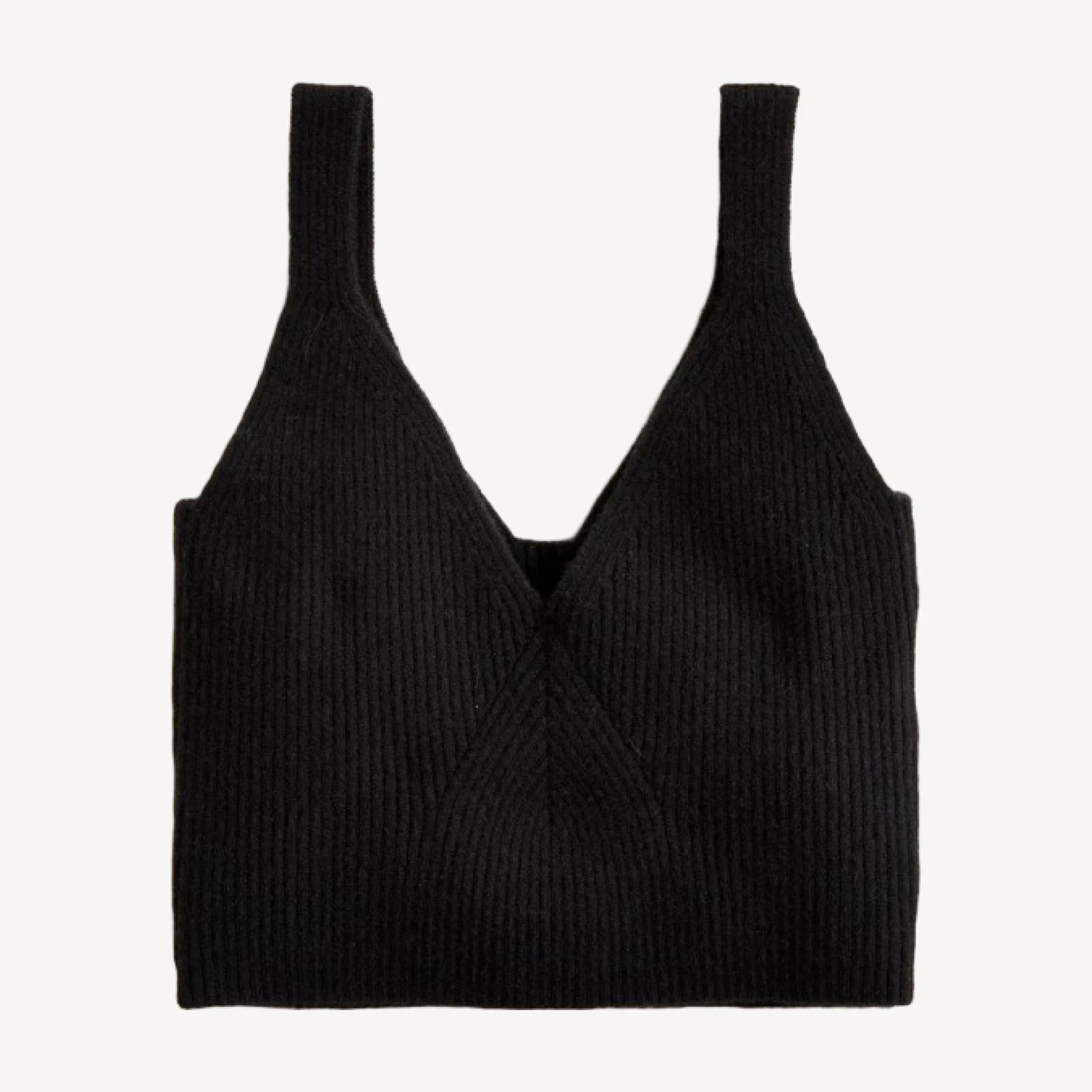 Cashmere-blend cropped sweater-tank