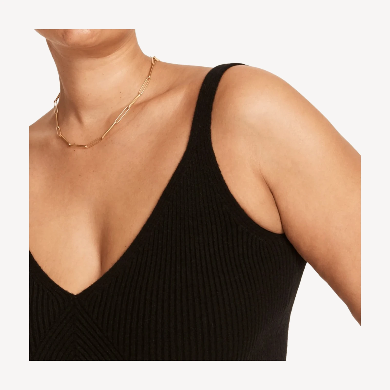 Cashmere-blend cropped sweater-tank