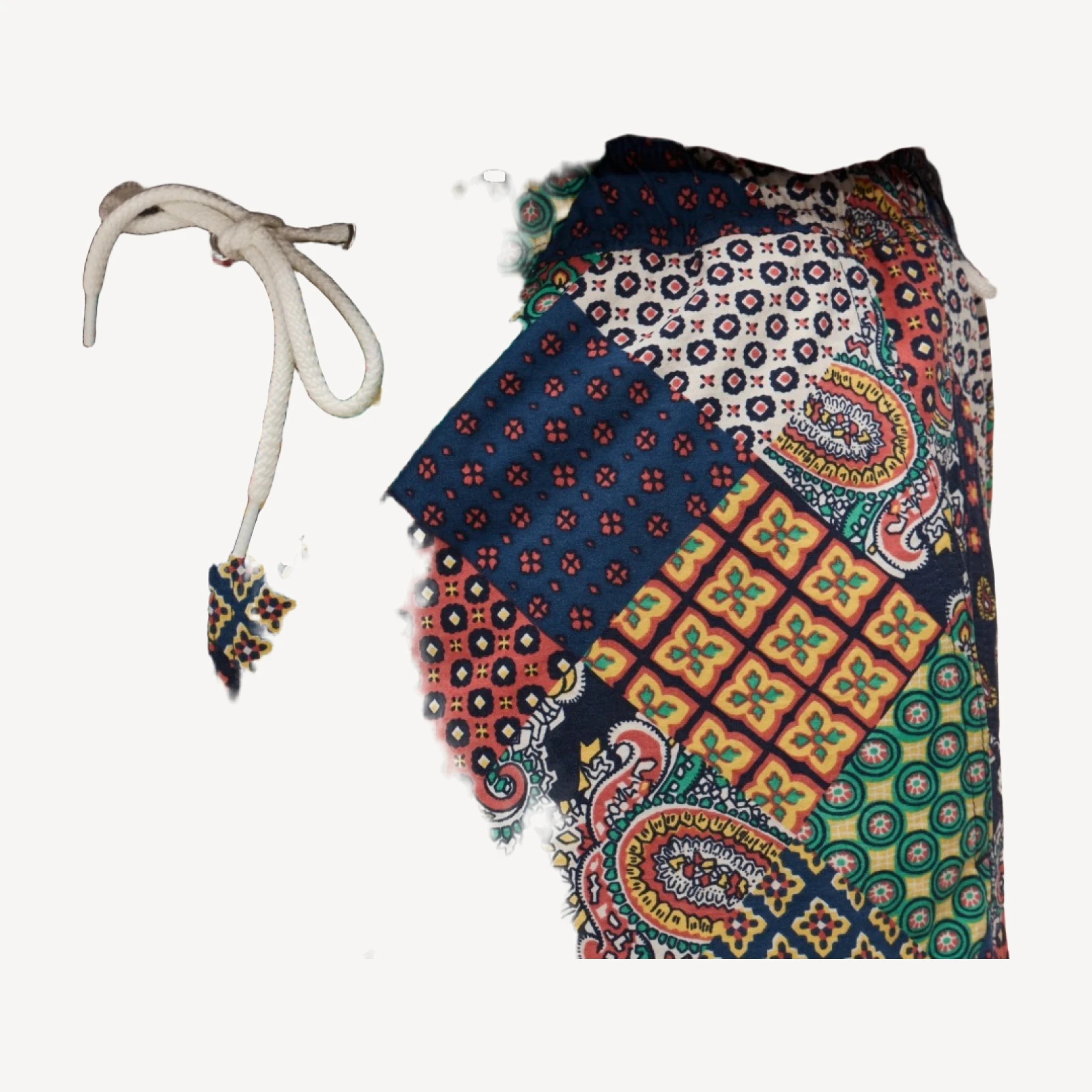 6" swim trunk in patchwork