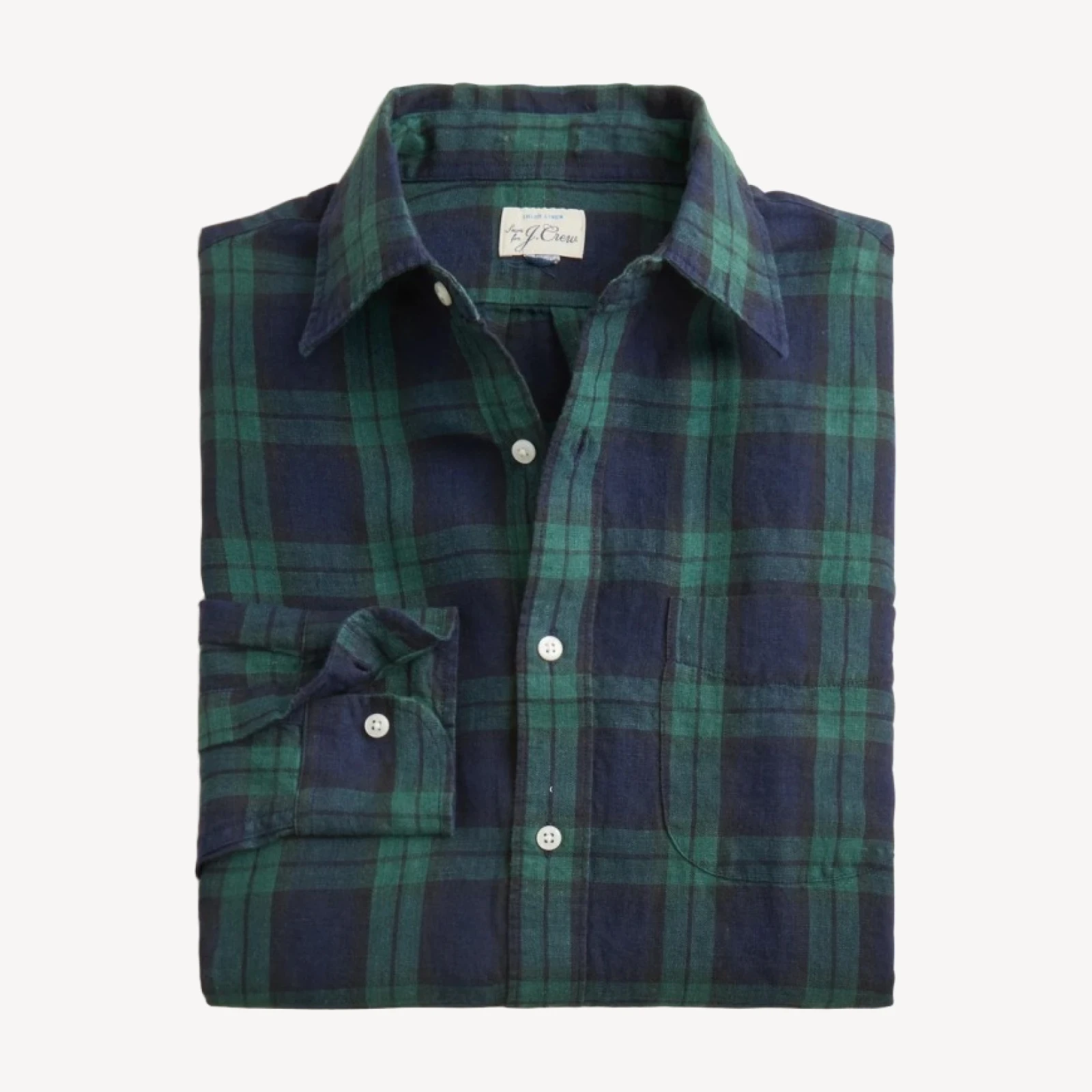 Baird McNutt Irish linen point-collar shirt