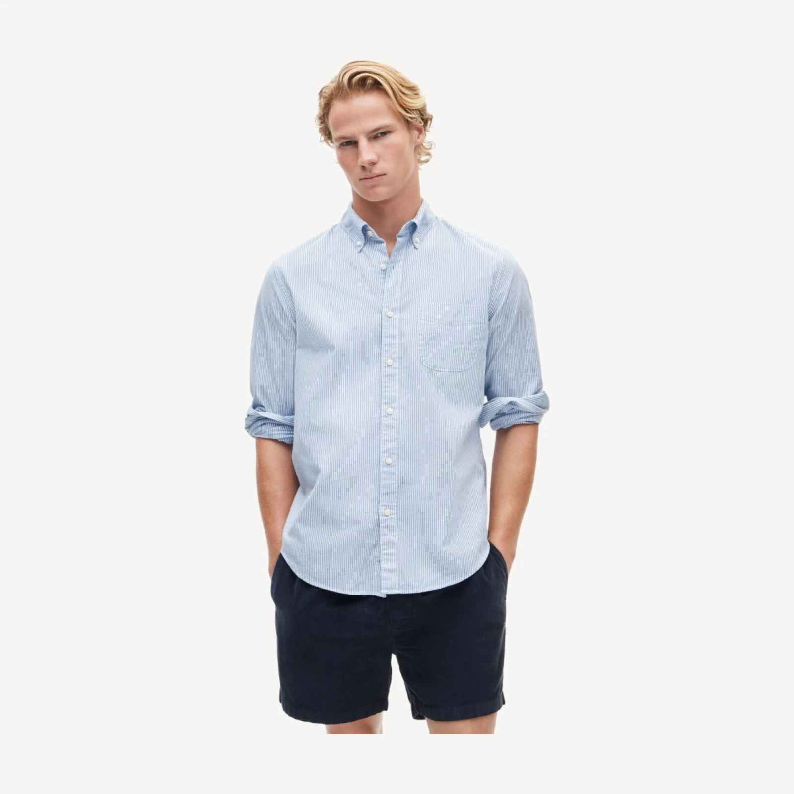 Broken-in organic cotton oxford shirt