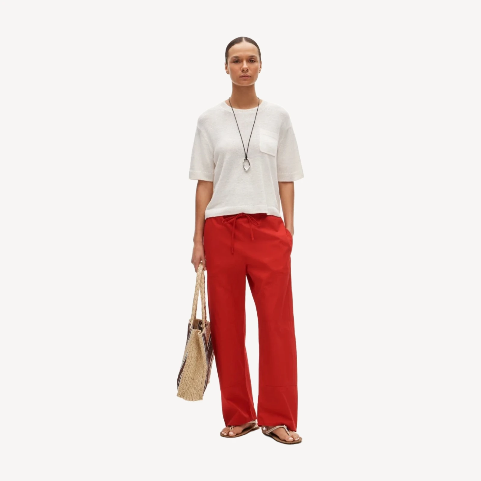 Relaxed pocket sweater-tee