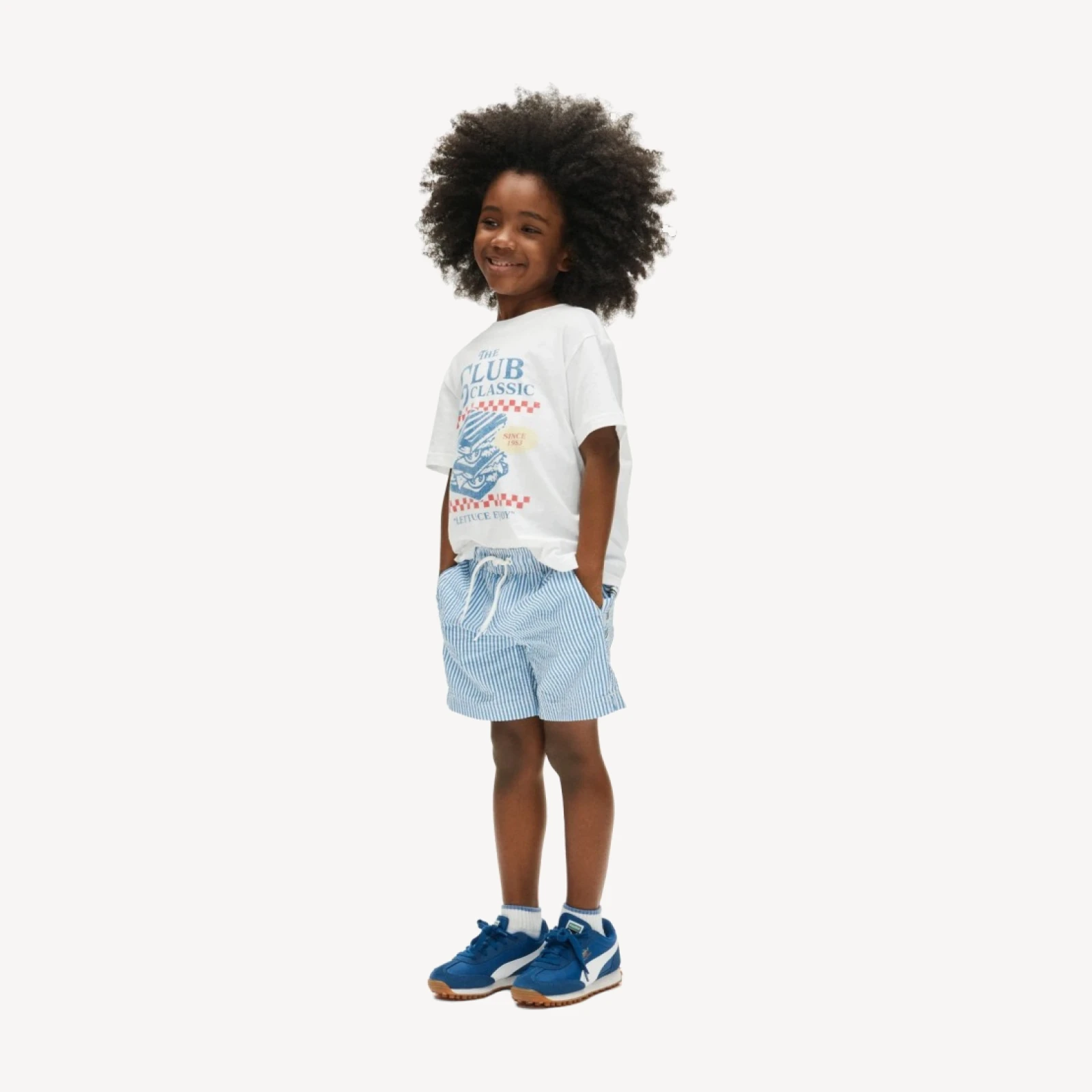 Boys' seersucker swim trunk