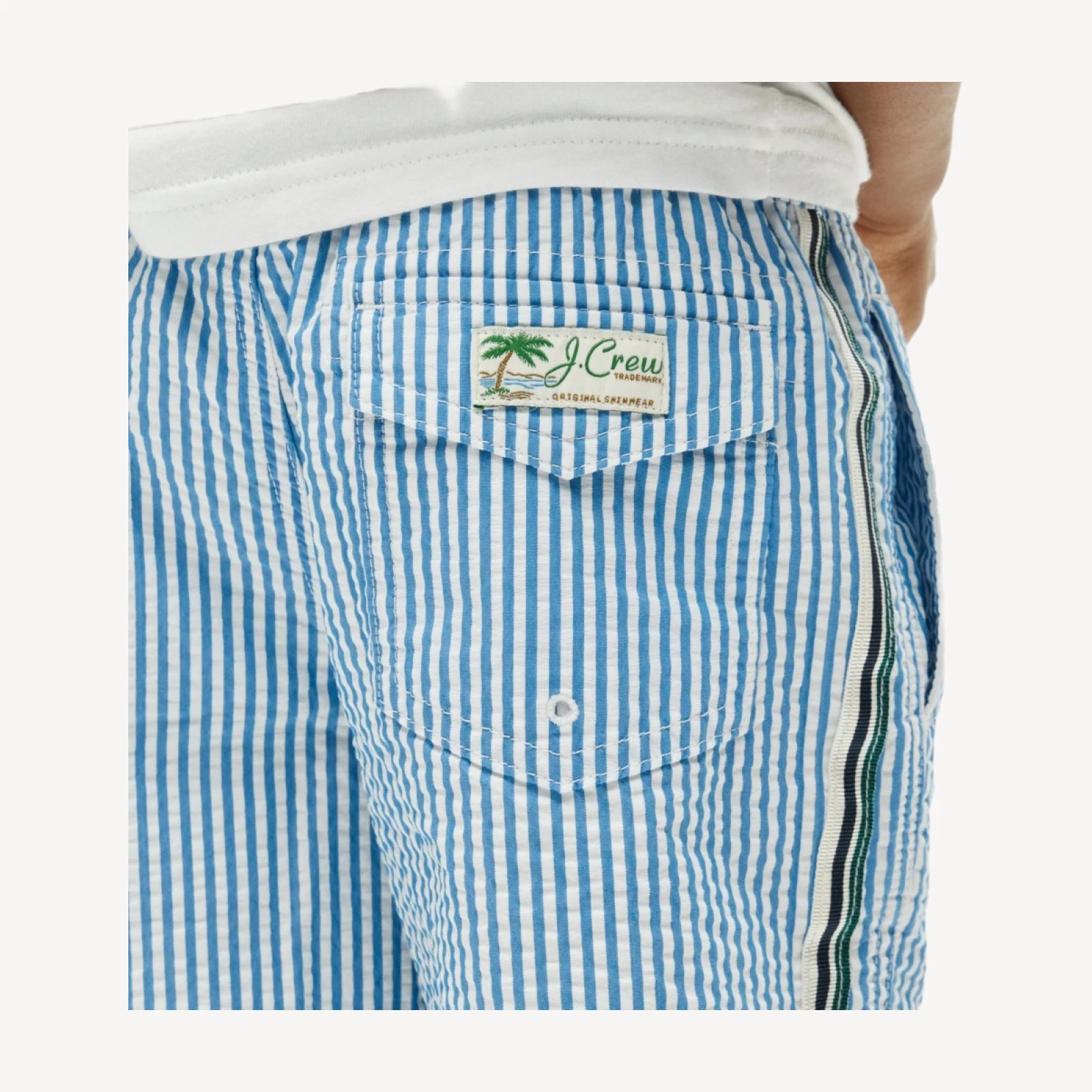 Boys' seersucker swim trunk
