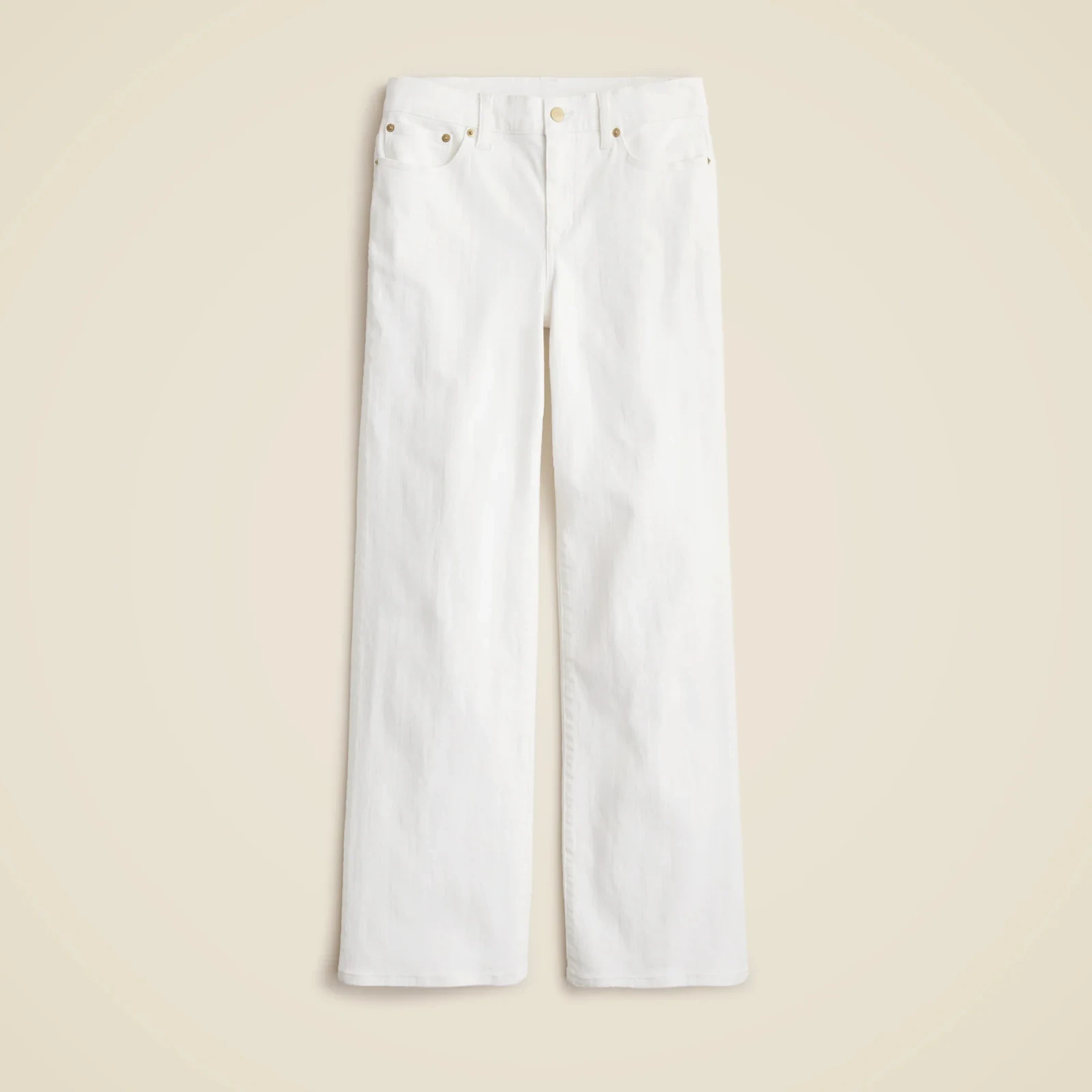 Lower-rise full-length slim-wide jean