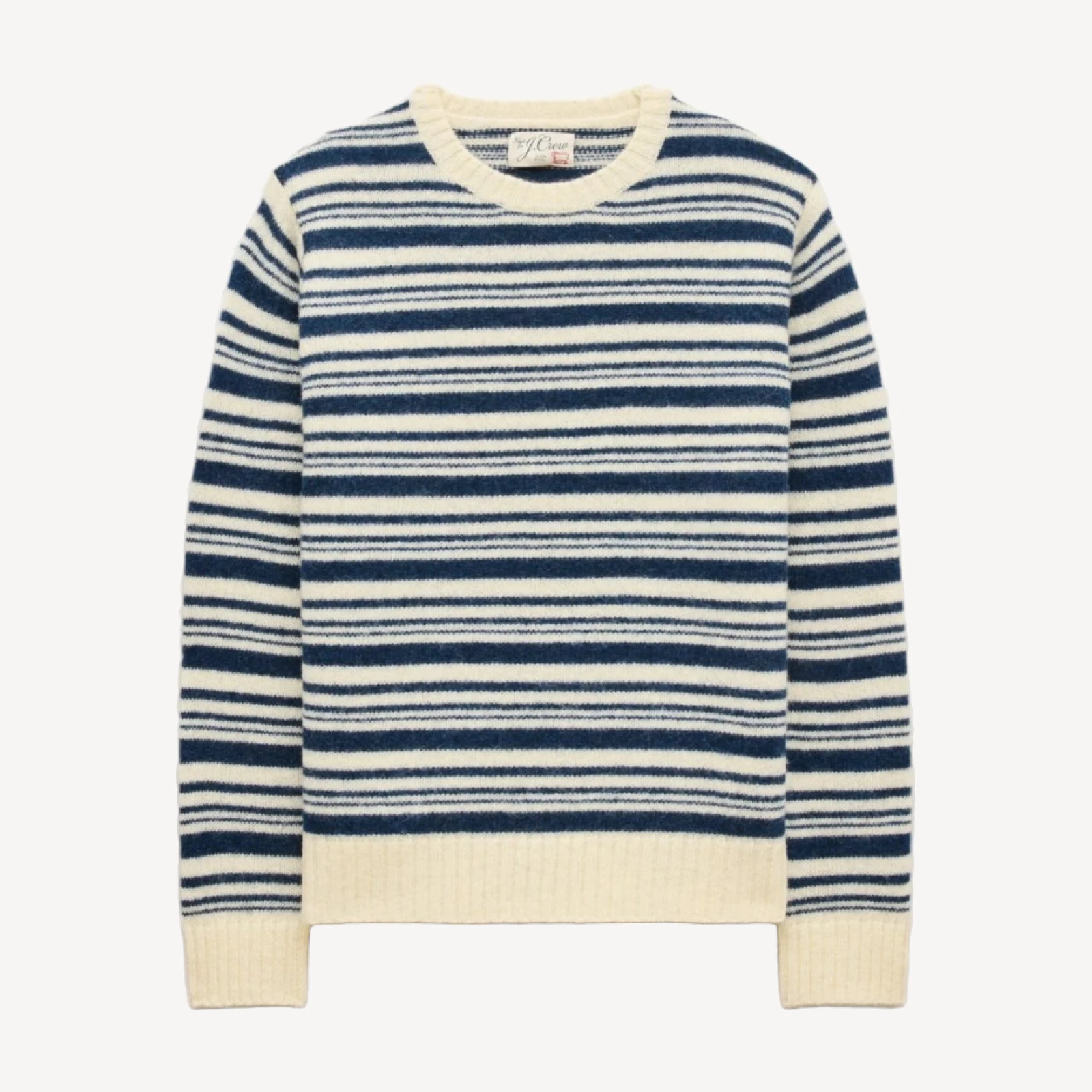 Soft-washed wool sweater in stripe