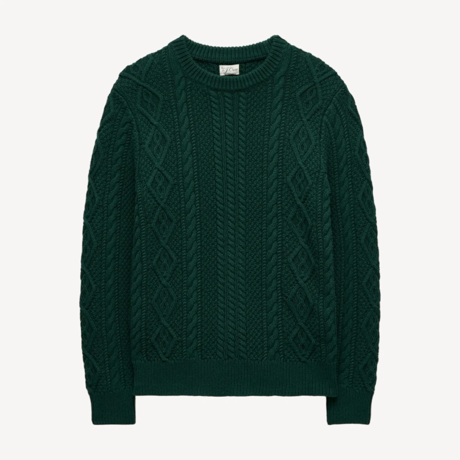 Cable-knit fisherman sweater in cotton