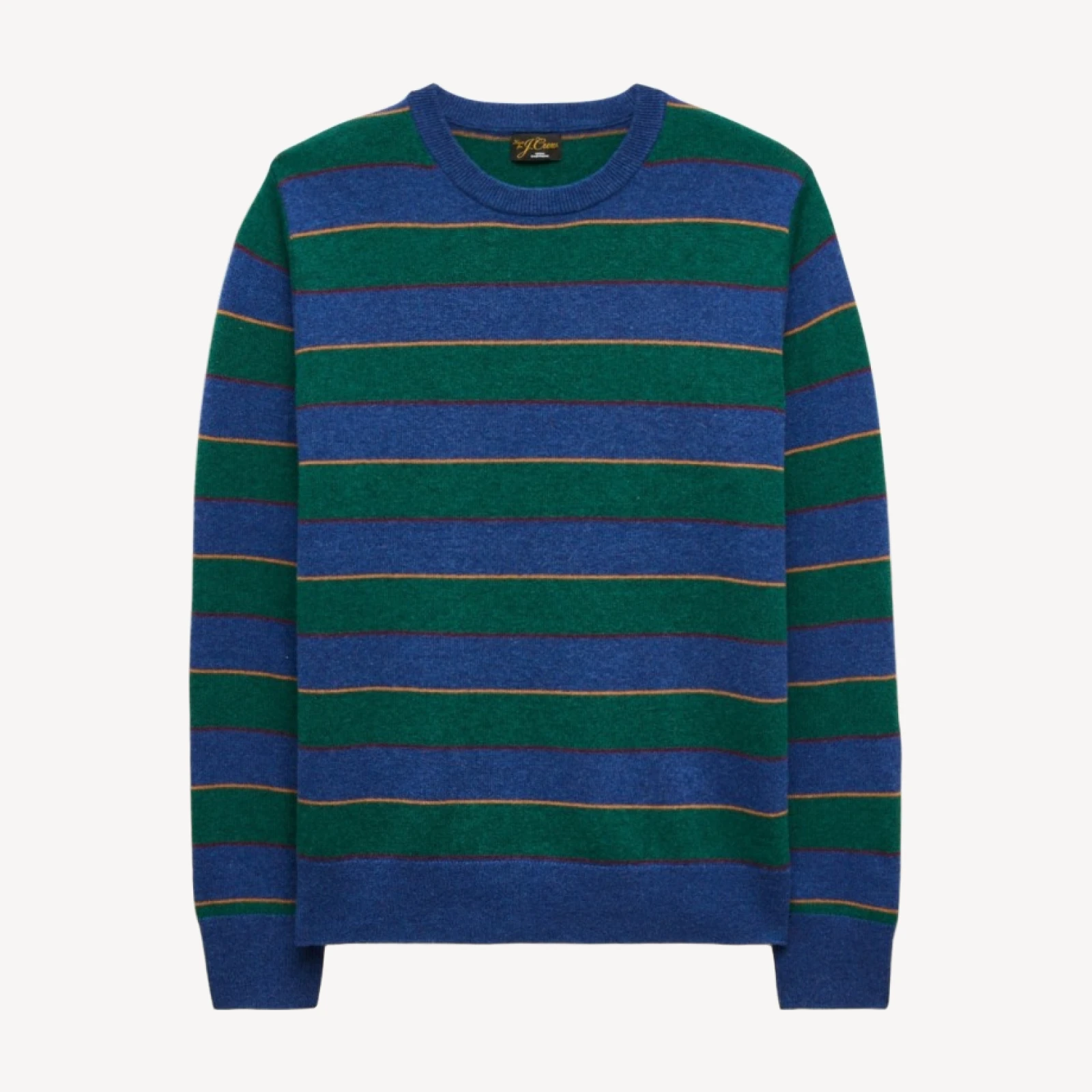 Cashmere crewneck sweater in stripe