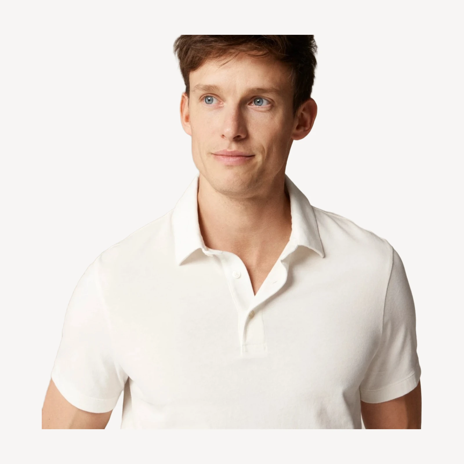 Sueded cotton polo shirt