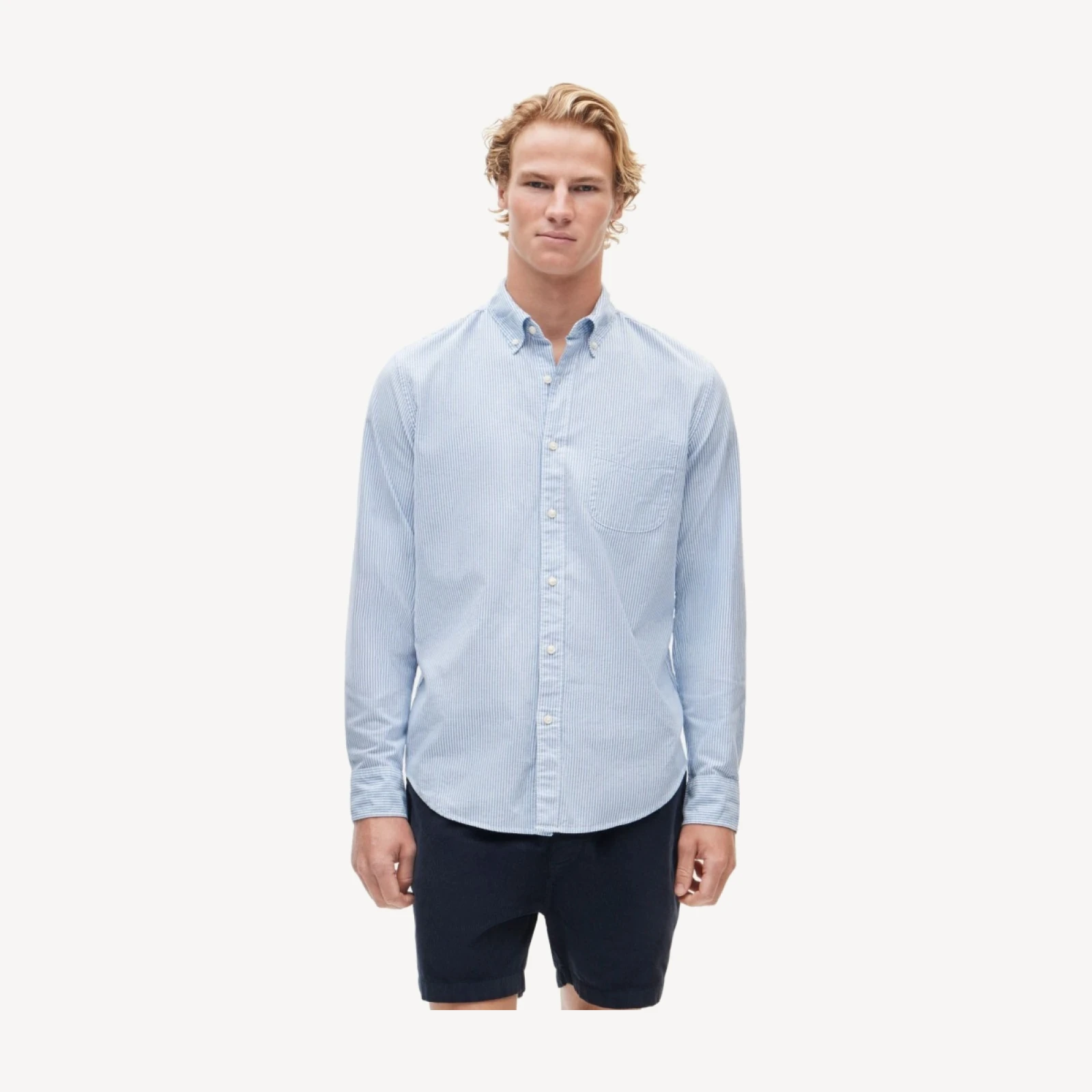 Broken-in organic cotton oxford shirt