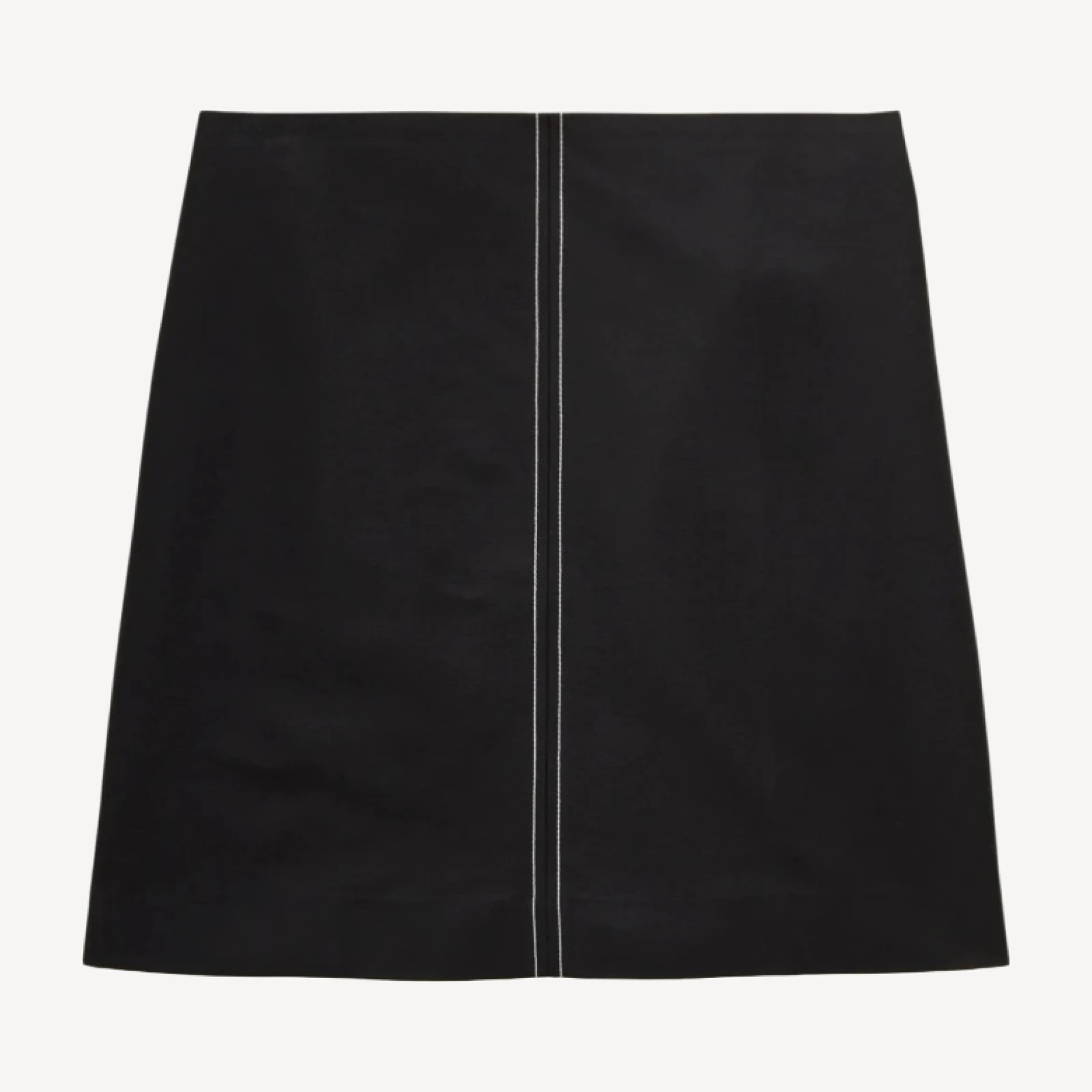 Fairfax skirt in contrast-stitch double cotton poplin
