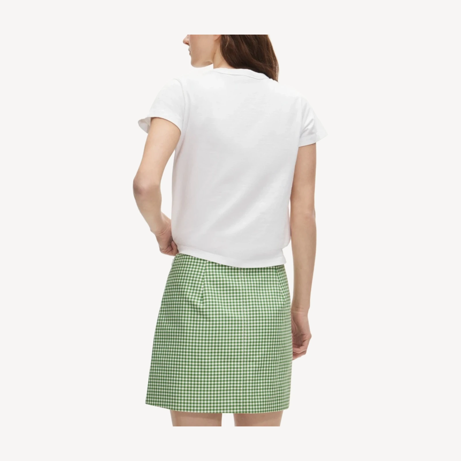 Fairfax mini skirt in gingham double cotton poplin