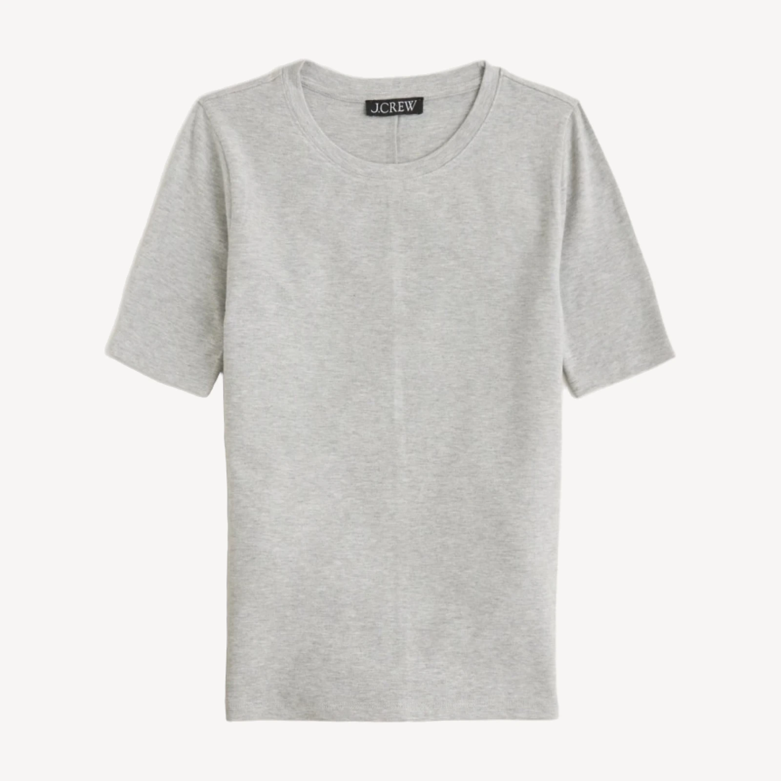 Refined rib elbow-sleeve T-shirt