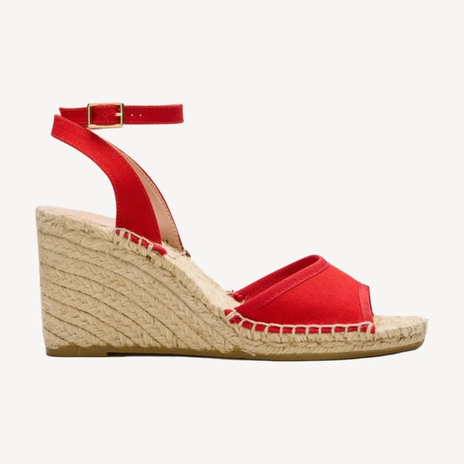 Made-in-Spain espadrille wedges with piping