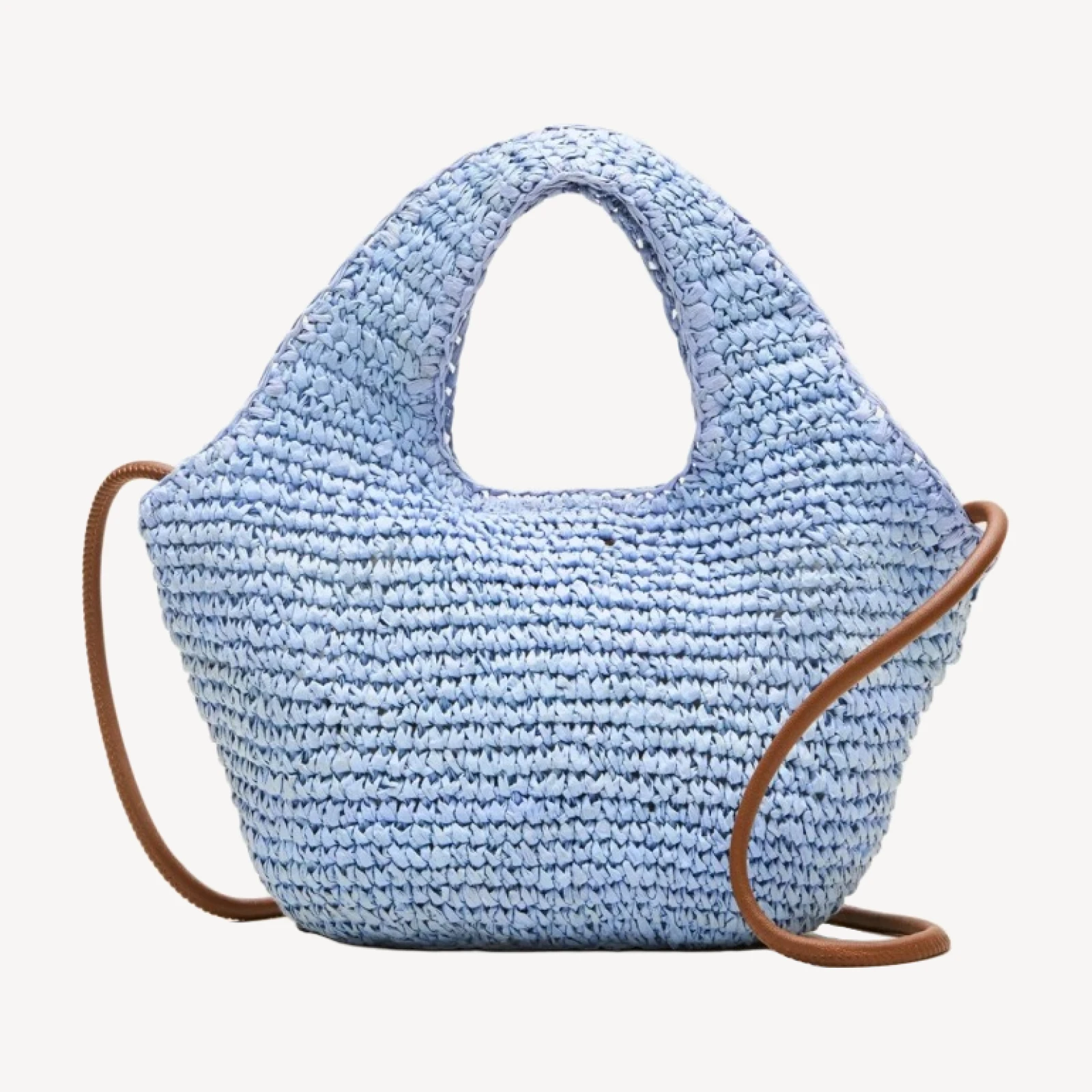 Small handknotted straw tote