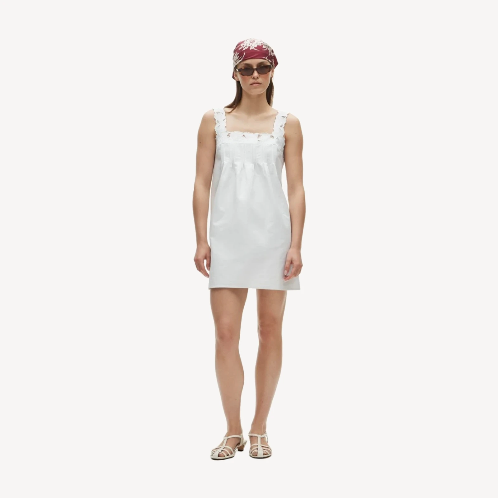 Ondine mini dress in double cotton poplin