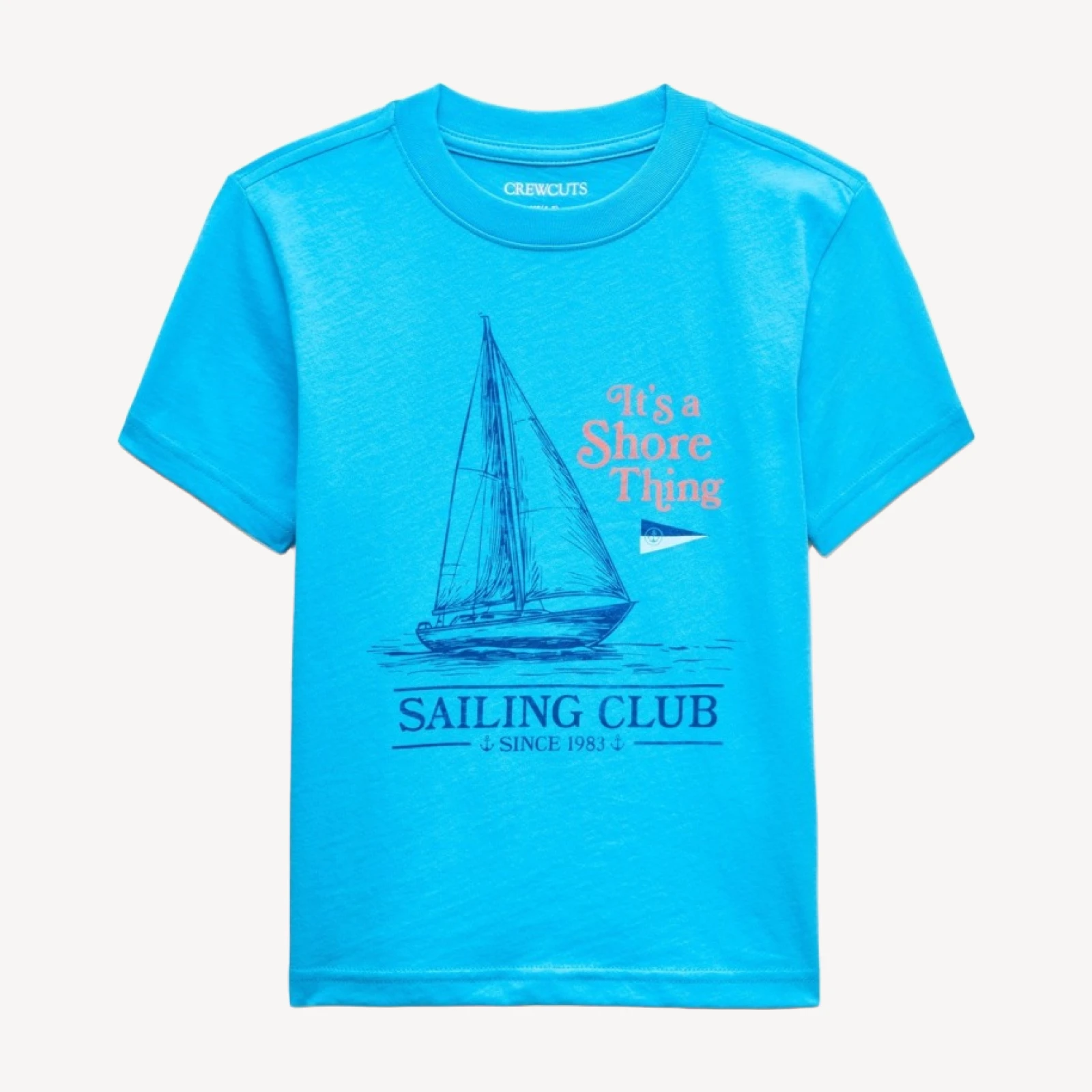 Kids' short-sleeve "Sailing club" graphic T-shirt
