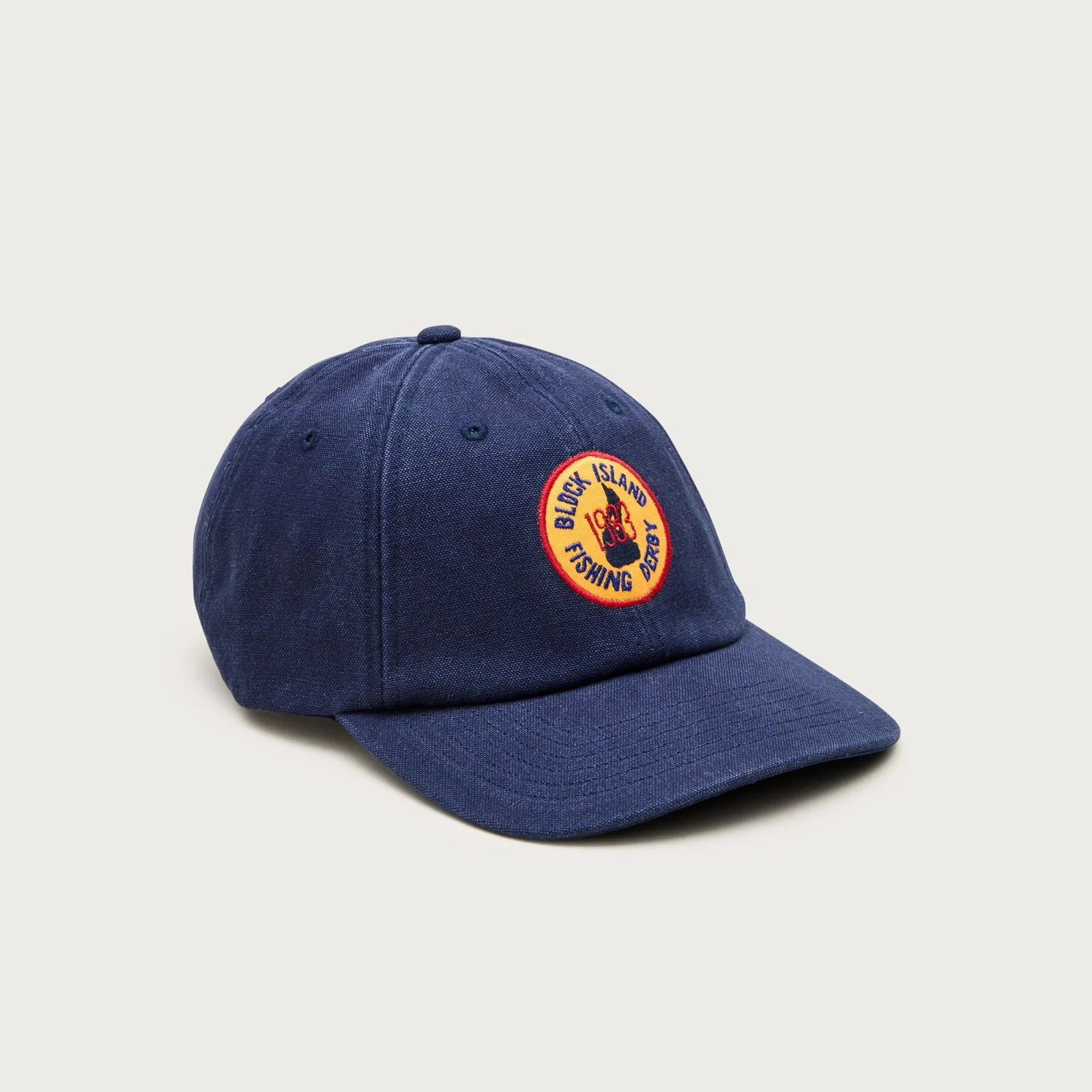 Cotton canvas cap with embroidered patch
