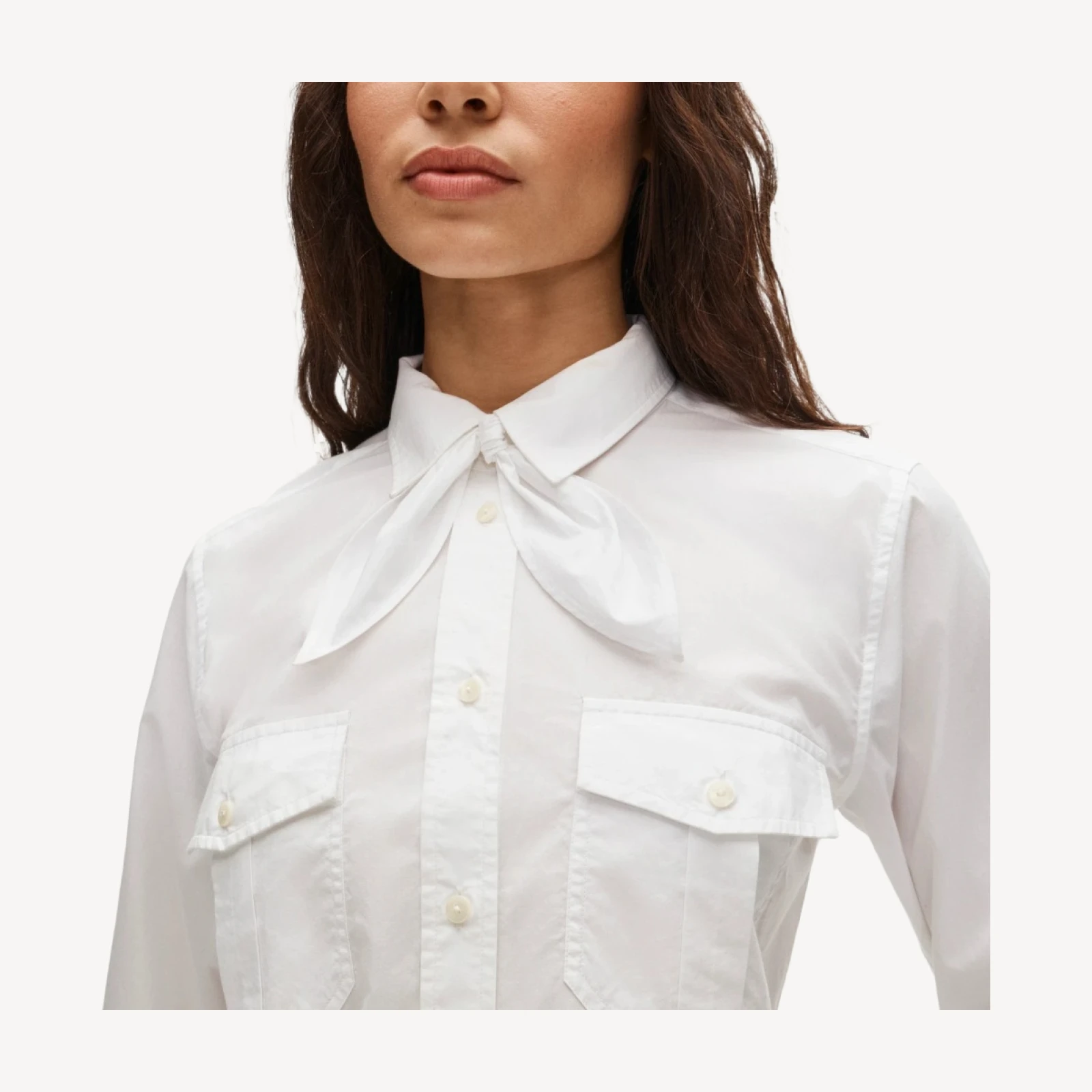 Jules classic-fit tie-neck shirt
