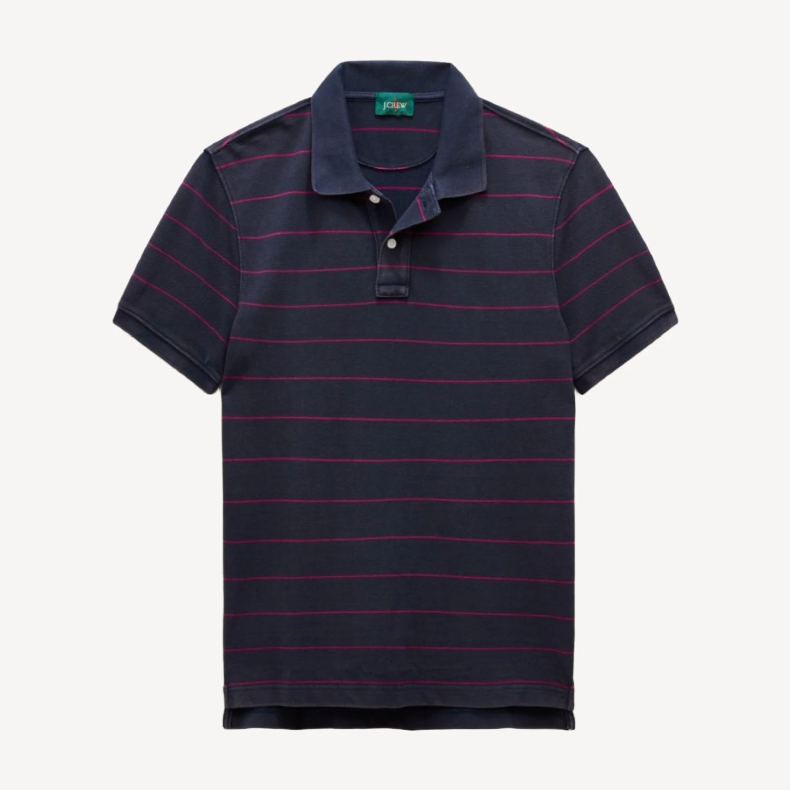 Washed piqué polo shirt in stripe