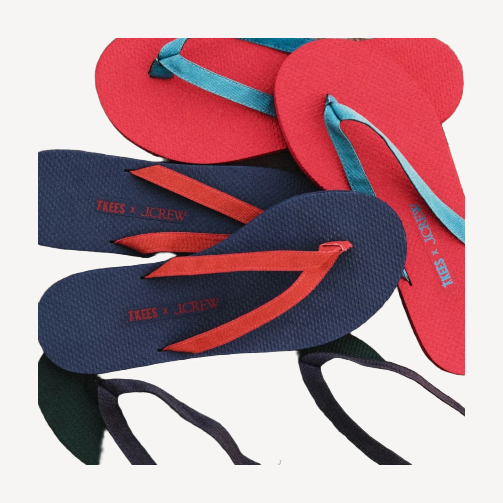 Limited-edition TKEES X J.Crew thong sandals