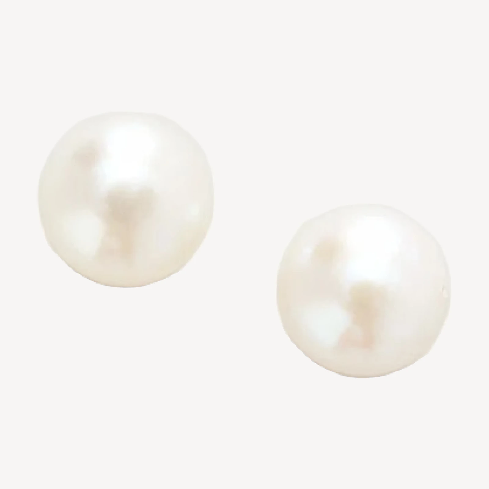 Silver-plated freshwater pearl stud earrings