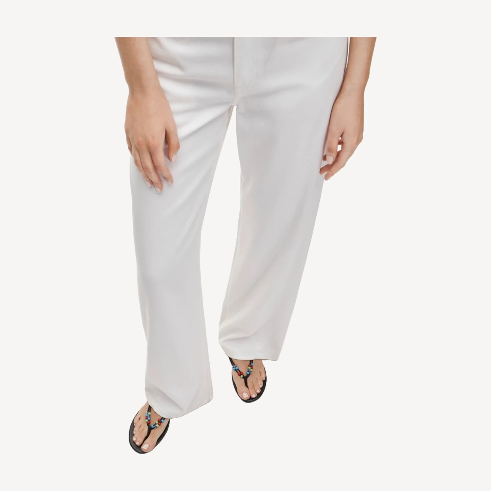 Audrey beaded slingback sandals in leather