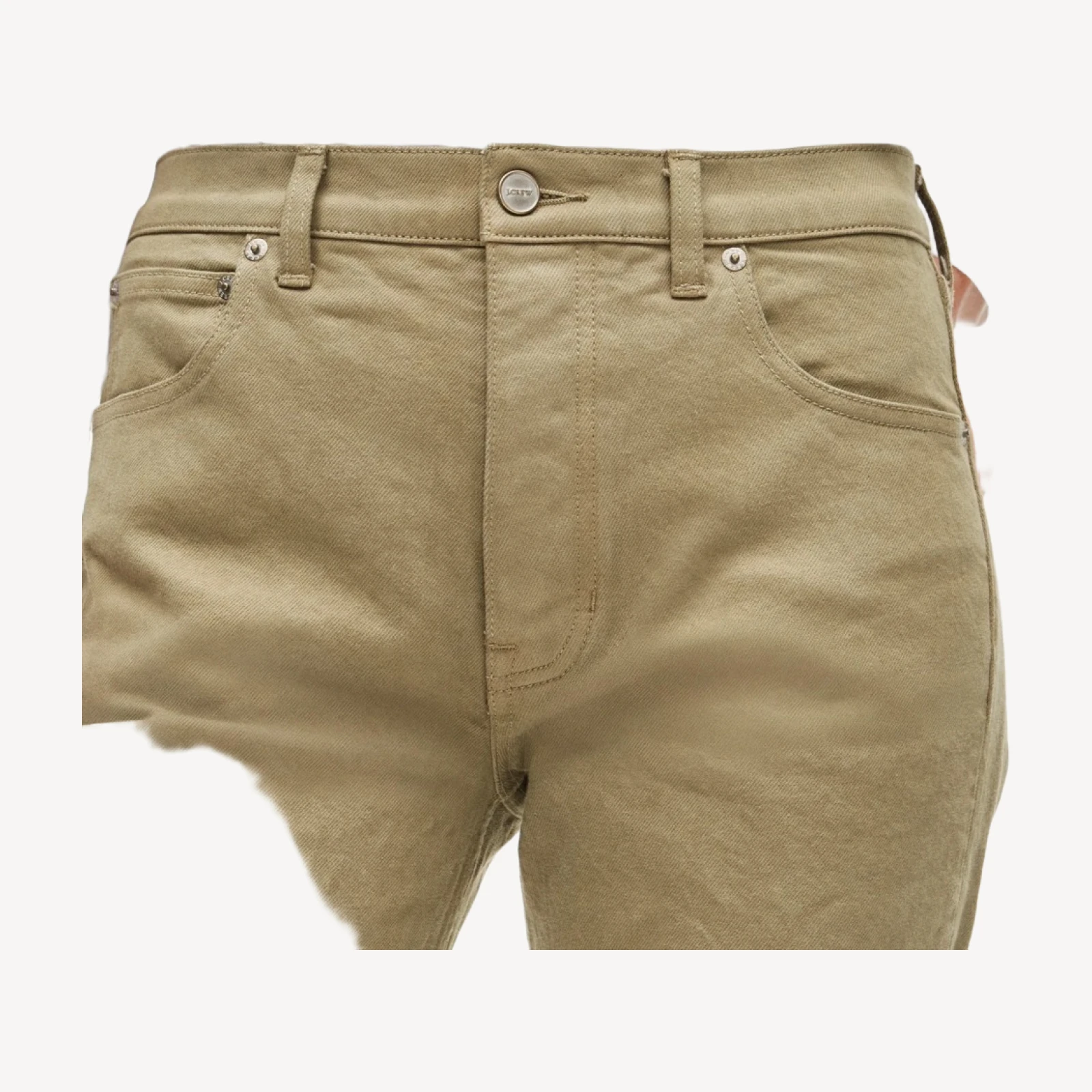 Garment-dyed western straight jean