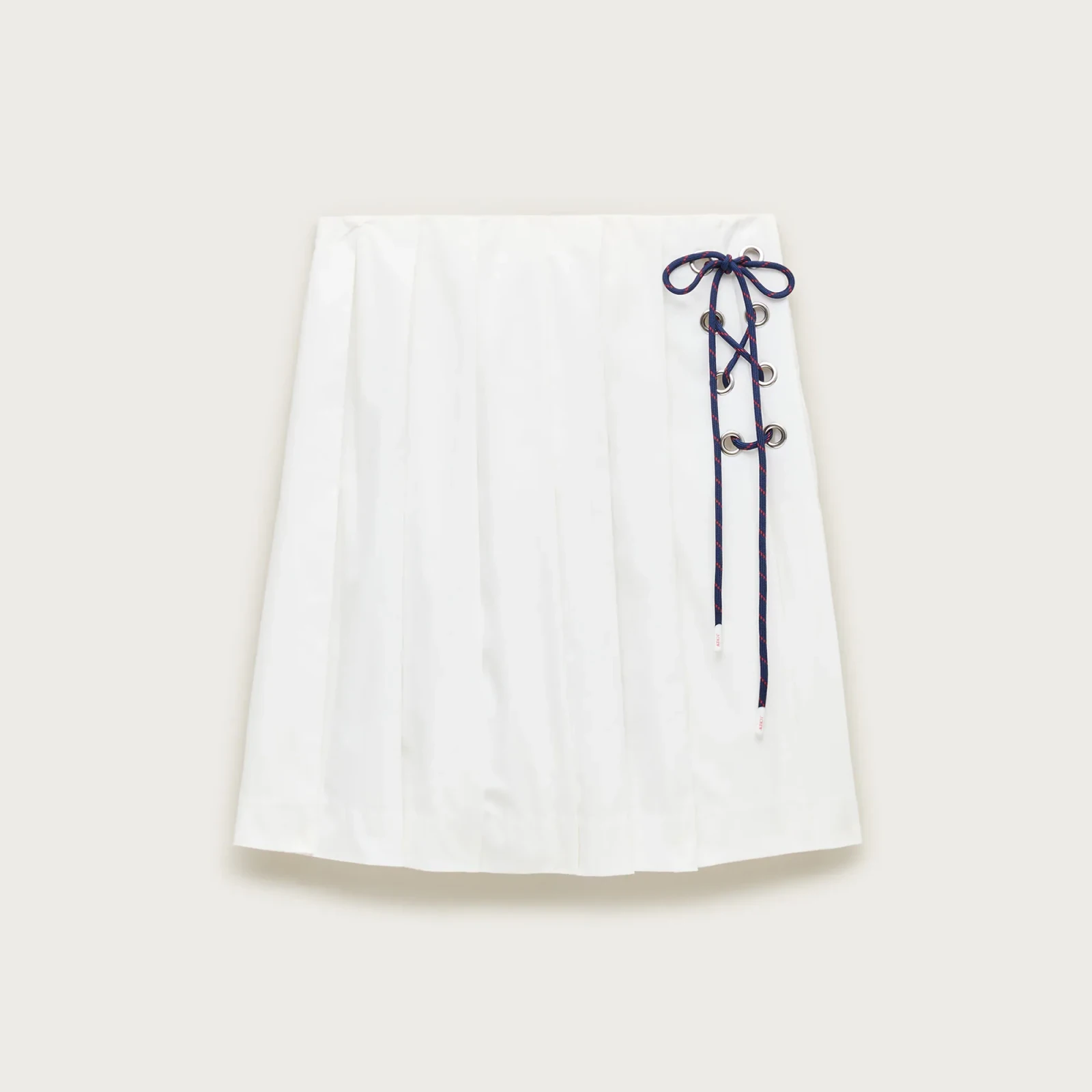 Side lace-up pleated skirt