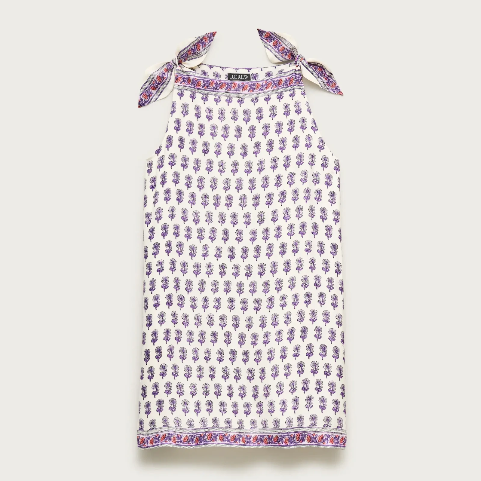 Sadie mini dress in lilac block print