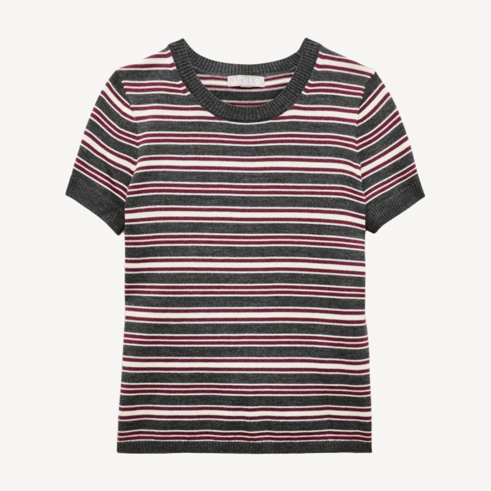 Carolyn sweater-tee in striped merino wool