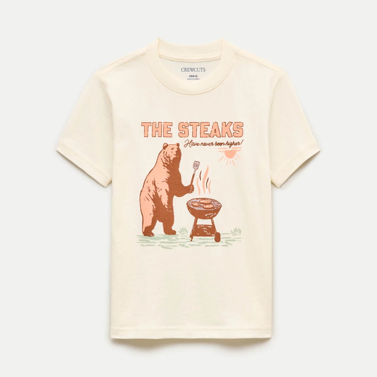Kids' short-sleeve grizzly bear graphic T-shirt