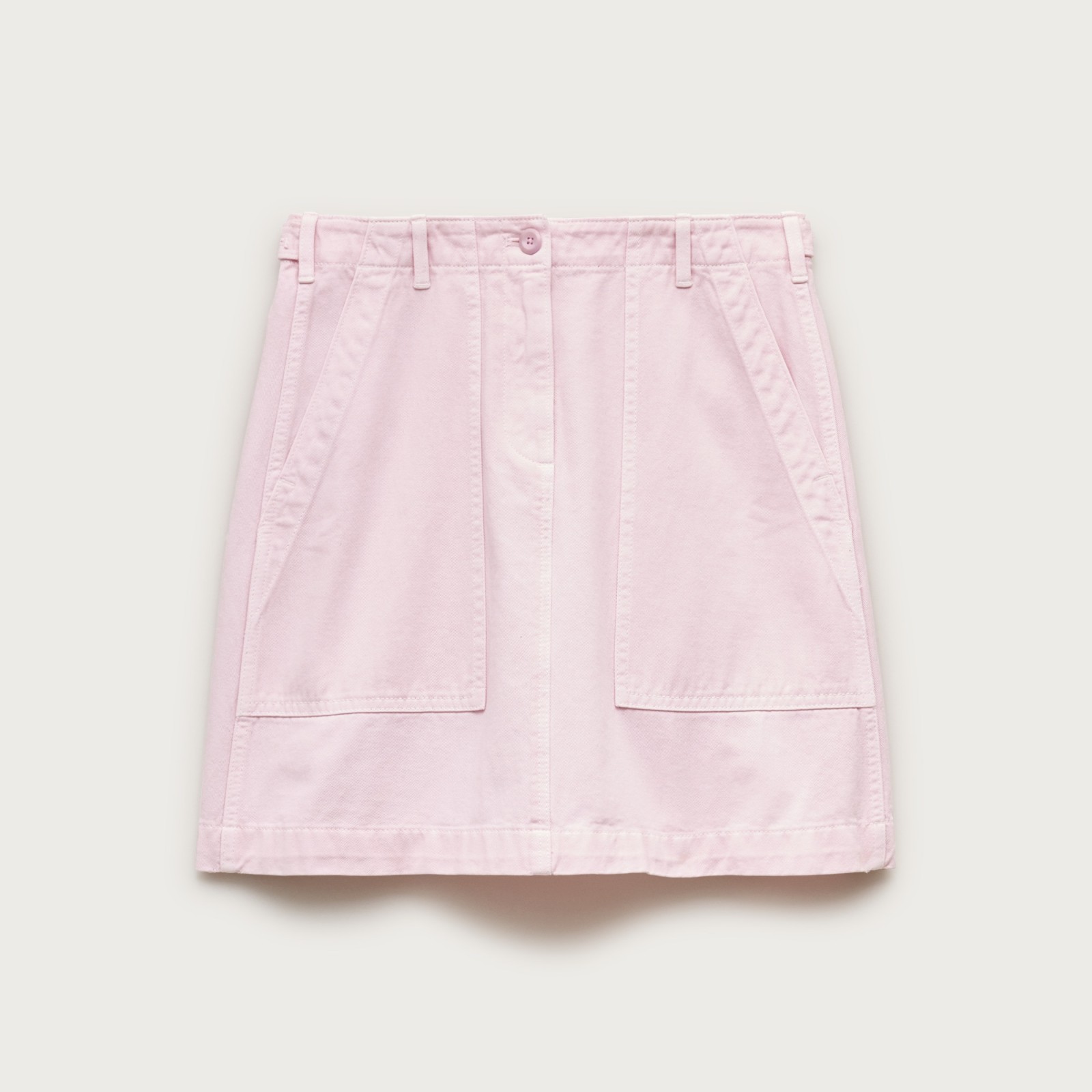 Utility mini skirt in chino