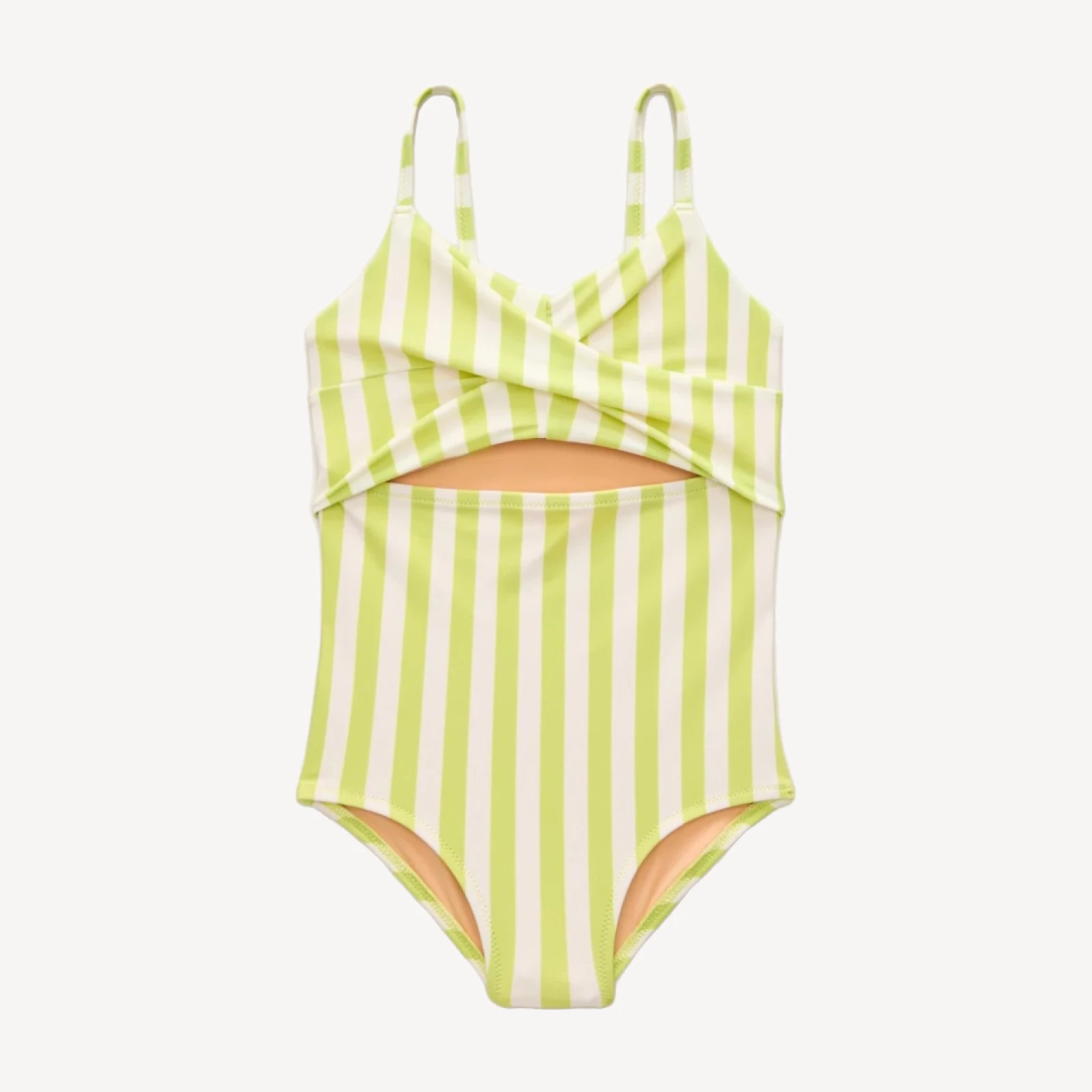 Girls' twist-front one-piece swimsuit