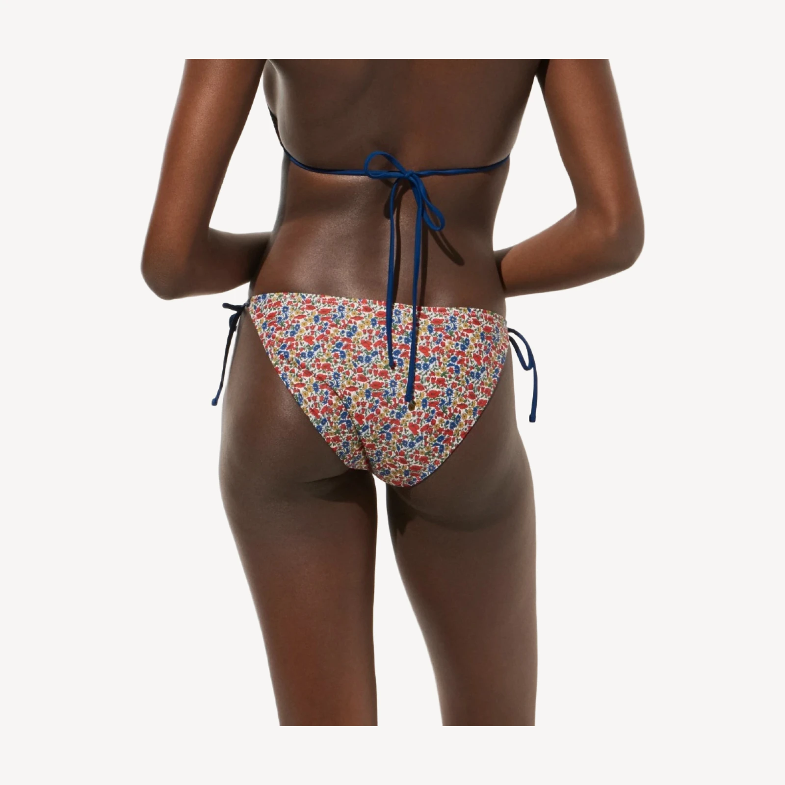 Hipster string bikini bottom in Liberty® floral fabric
