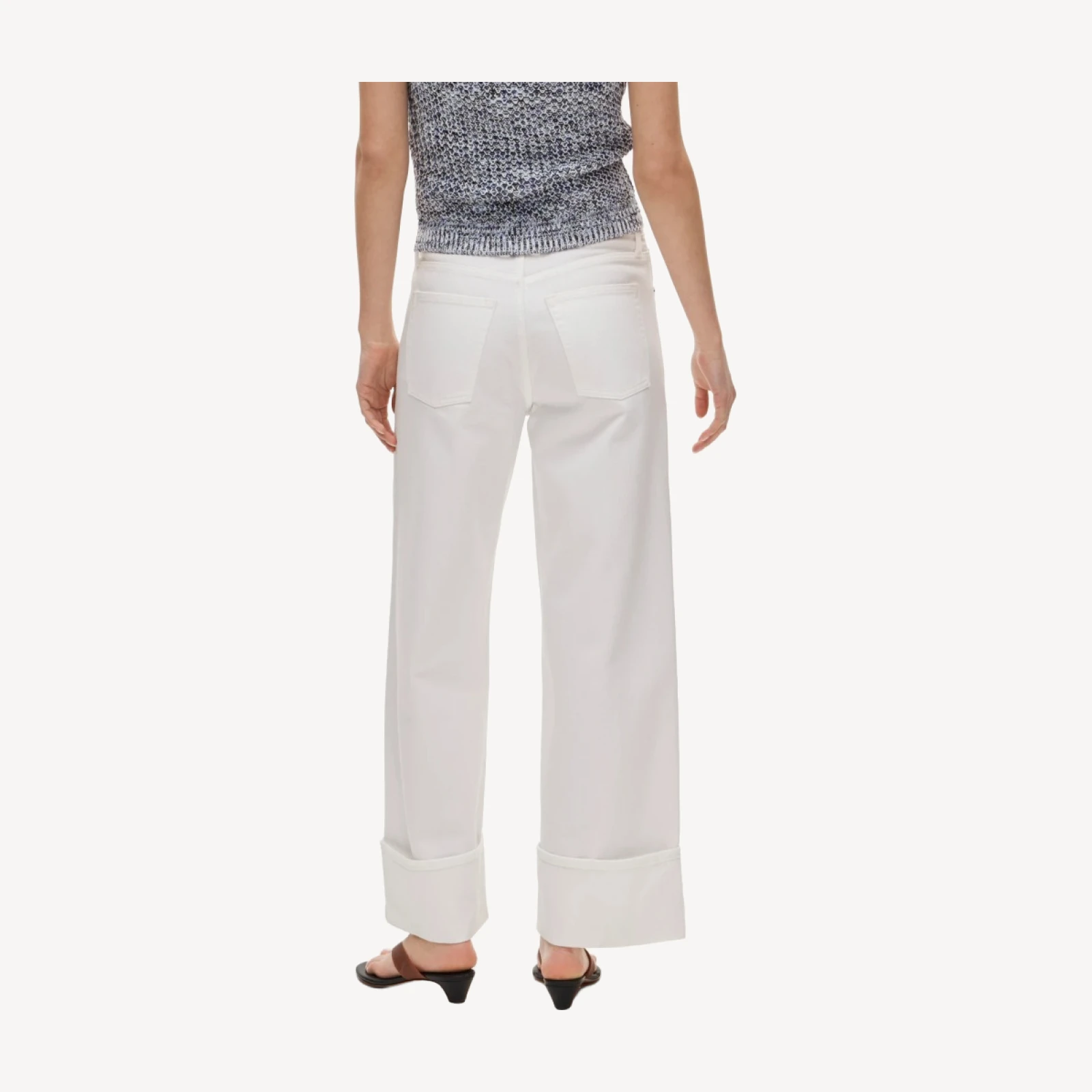 Everyday wide-leg cuffed ankle jean in rigid