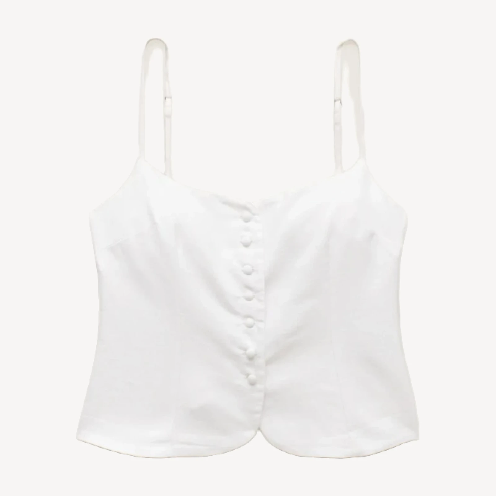 Cami vest button-up top in Gramercy linen blend