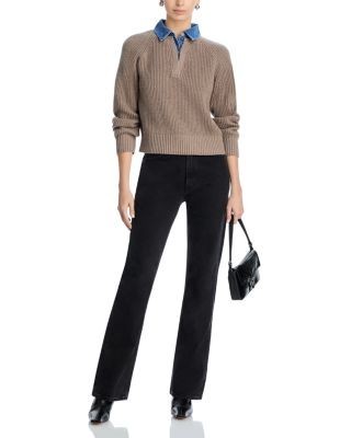 Aqua Denim Collar Sweater - Exclusive